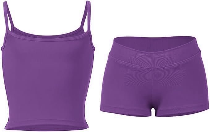 Active Set with camisole top and shorts for Dance, Gymastics, Yoga