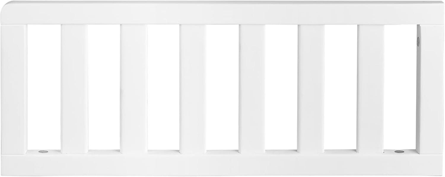 Salcod Toddler Safe Guardrail Compatible with Delta Children Crib, White | Crib Rail for Prevent Toddler from Rolling Off The Bed, 25.25″W x 0.75″D x 11″H, Crib Conversion Guardrail, Wood Construction