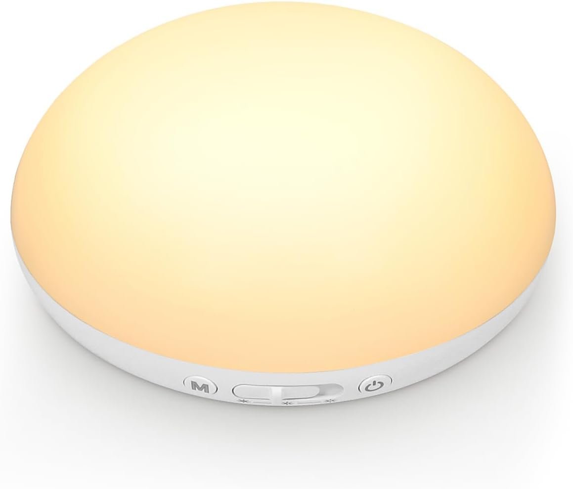 Egg Light for Nursery, Portable Baby Night Light for Breastfeeding, Rechargeable Baby Nightlight with Timer, Dimmable Battery Powered Red Lamp, Ultra-Long Battery Life for Bedside
