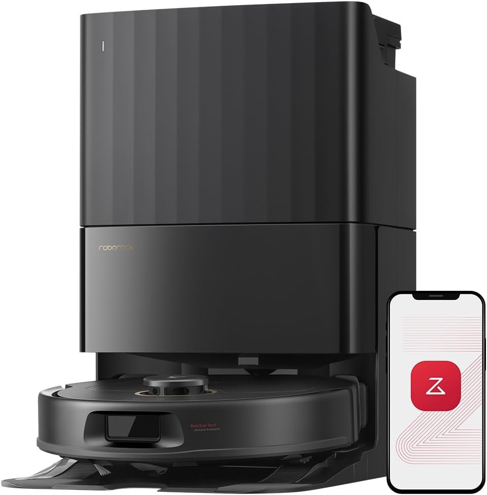 roborock Qrevo S5V Robot Vacuum and Mop, FlexiArm Edge Mopping | 12,000Pa, Dual Zero-Tangle System, Smart Obstacle Avoidance, 10mm Mop Lifting, Auto Mop Washing&Drying, Self-Emptying