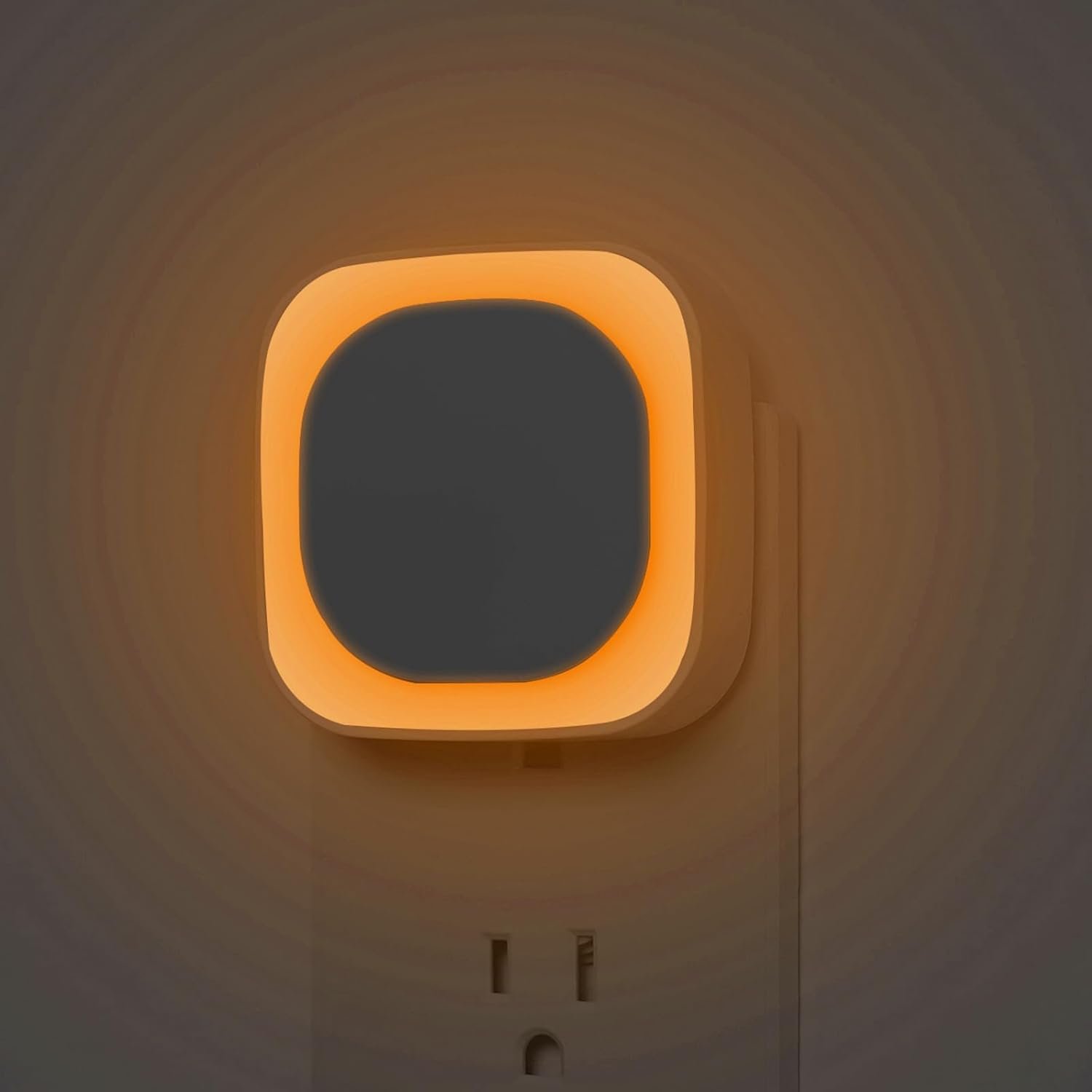 2 Pack Amber Night Light Plug into Wall, Eye-Care Glow for Kids | Dusk to Dawn Sensor, Dimmable Reflected Dim Light, Plug-in LED Nightlight for Toddler, Bathroom, Bedroom, Sleep, Baby Nursery