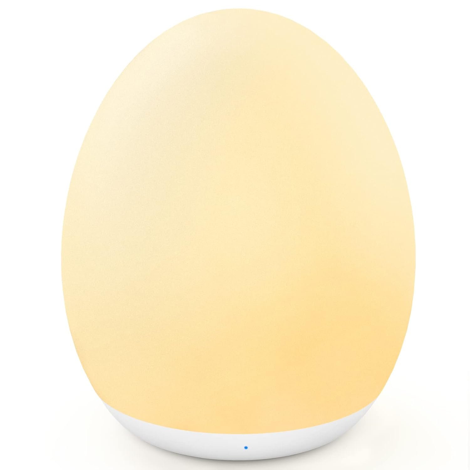 MediAcous Night Light for Kids, 7 Colors Changing Egg Light for Nursery | Stepless Dimming, Soft Silicone Touch Night Lamp with 1 Hour Timer, Rechargeable Nursery Night for Breastfeeding
