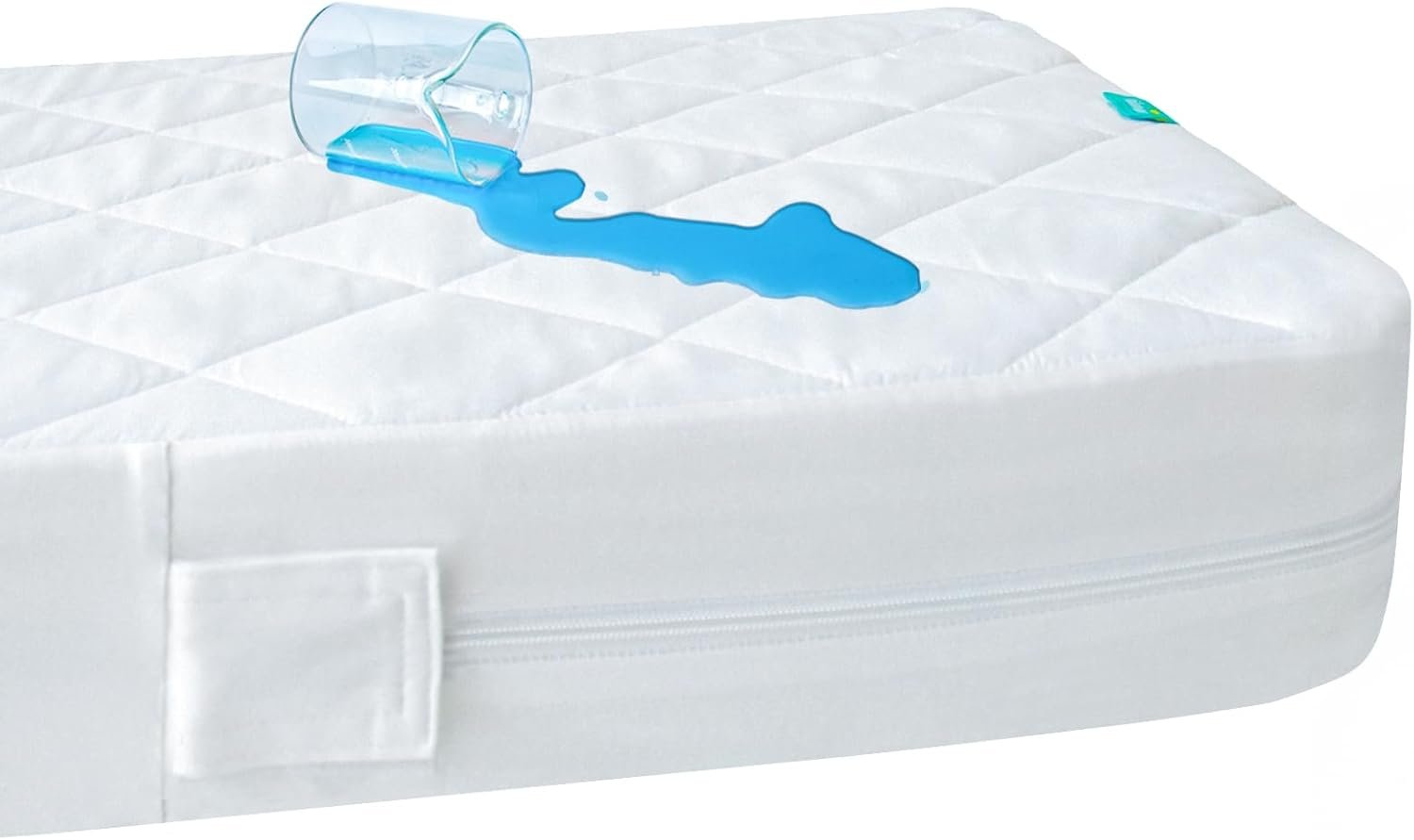 Zippered Crib Mattress Protector Waterproof, 6-Sided Encasement, White | Zippered 6-Sided Cover, Waterproof Barrier, Breathable Fabric, Absorbent Layer, Machine Washable, Fits Standard Crib Mattress