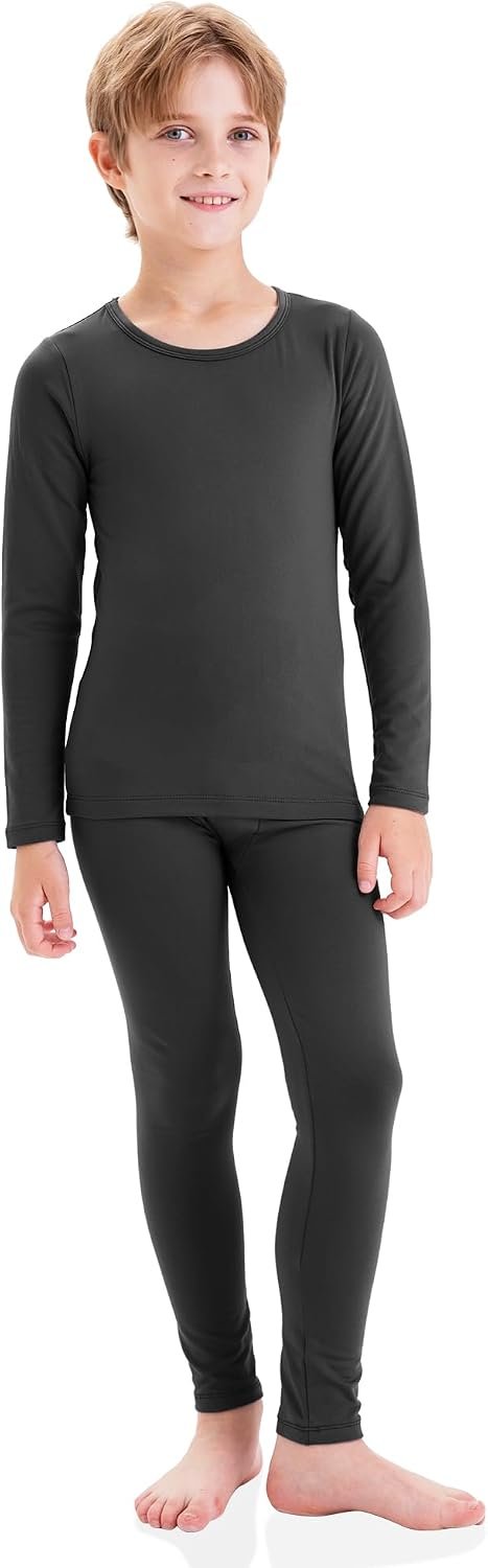 Thermal Underwear for Kids Long Johns, Boys Thermal Underwear Set for Skiing, Base Layer Long Underwear Boy Winter