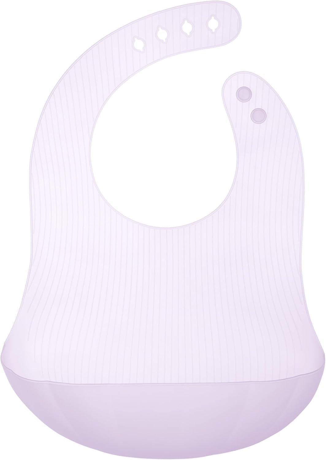 Olababy Fold N Go Silicone Baby Bib w/Travel Case, Waterproof | Lightweight, Foldable Design for Infants & Toddlers 6-36 Mo. BPA-Free Food-Grade Silicone. Eases Pressure Points & Bruising.