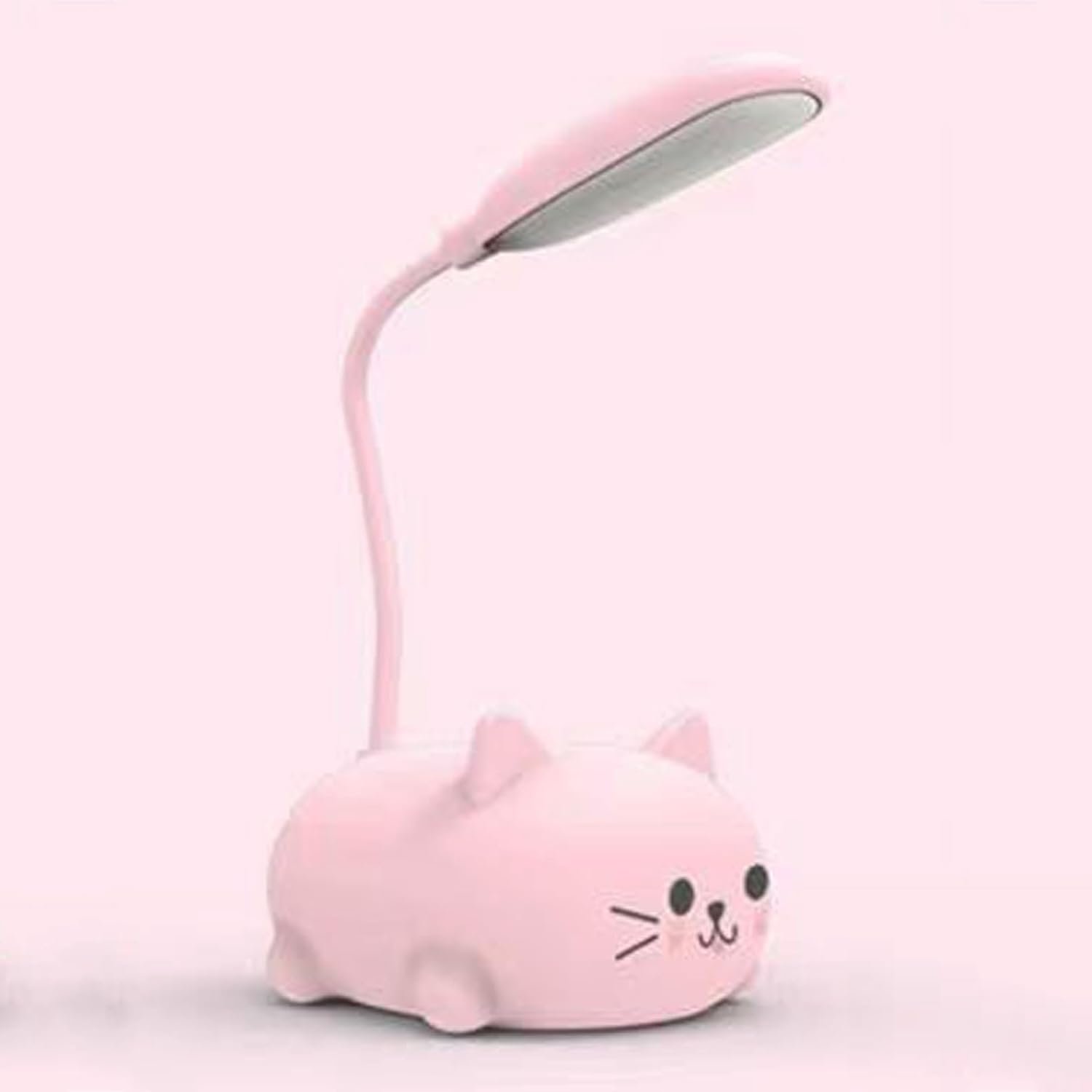 LED Kids Lamp, Mini Cat Table Lamp, Portable LED Night Light, Cute Desk Lamp, Foldable USB Rechargeable Reading Light Children’s Bedroom (Pink)