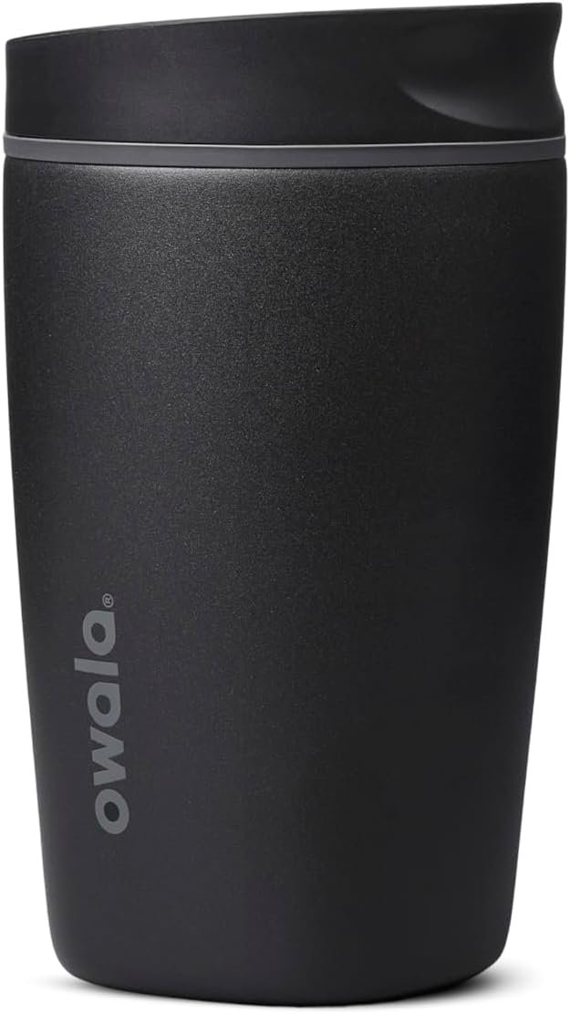 Owala SmoothSip Slider Insulated Travel Coffee Cup 12 oz Very Very Dark