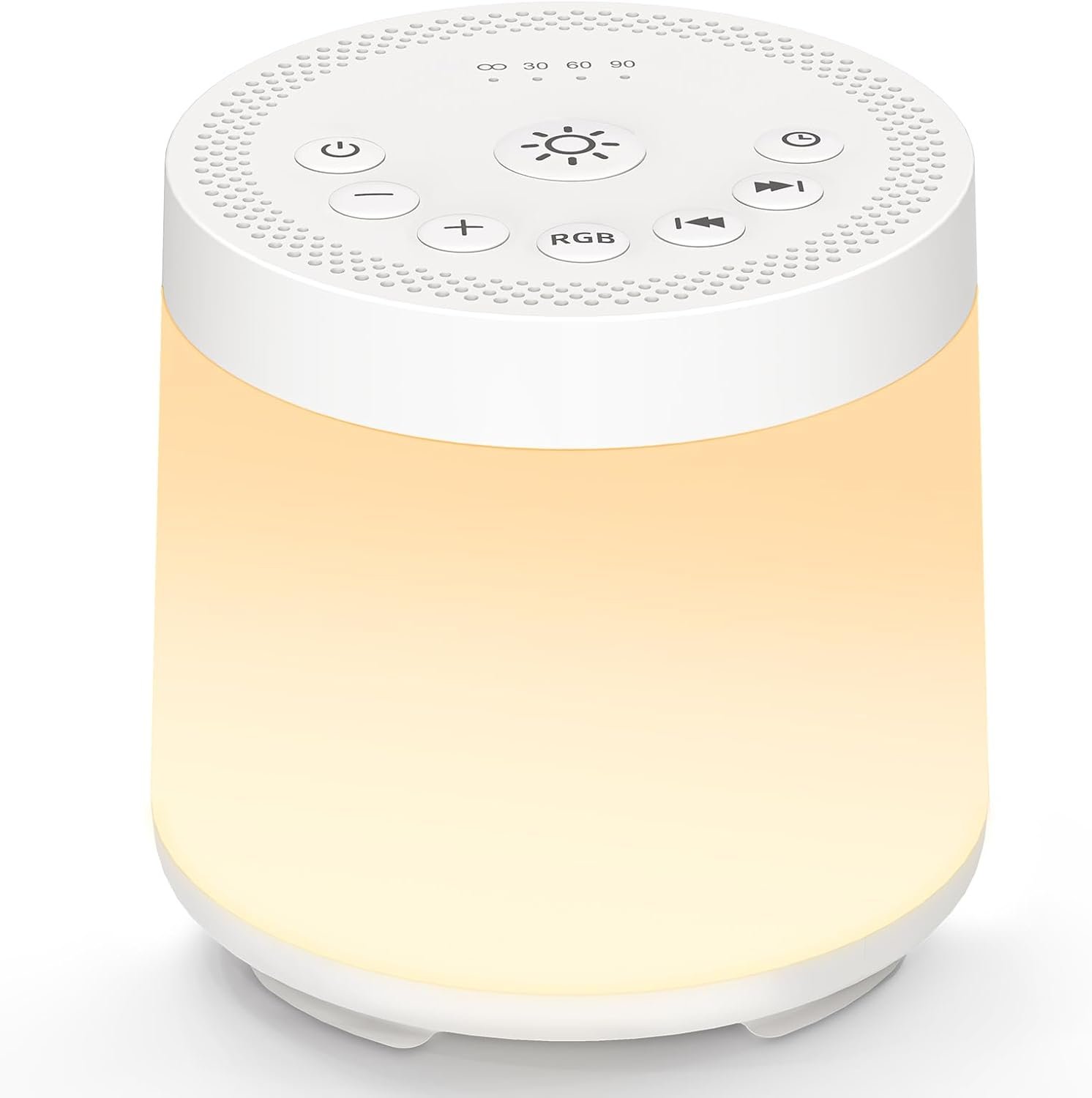 Rechargeable Nursery Night Light Sound White Noise Machine for Baby Kids Adults with Hushing Sounds 30 Sleeping Sounds 12 Colors Night Light 4 Timers Memory Function for Home Breastfeeding Camping