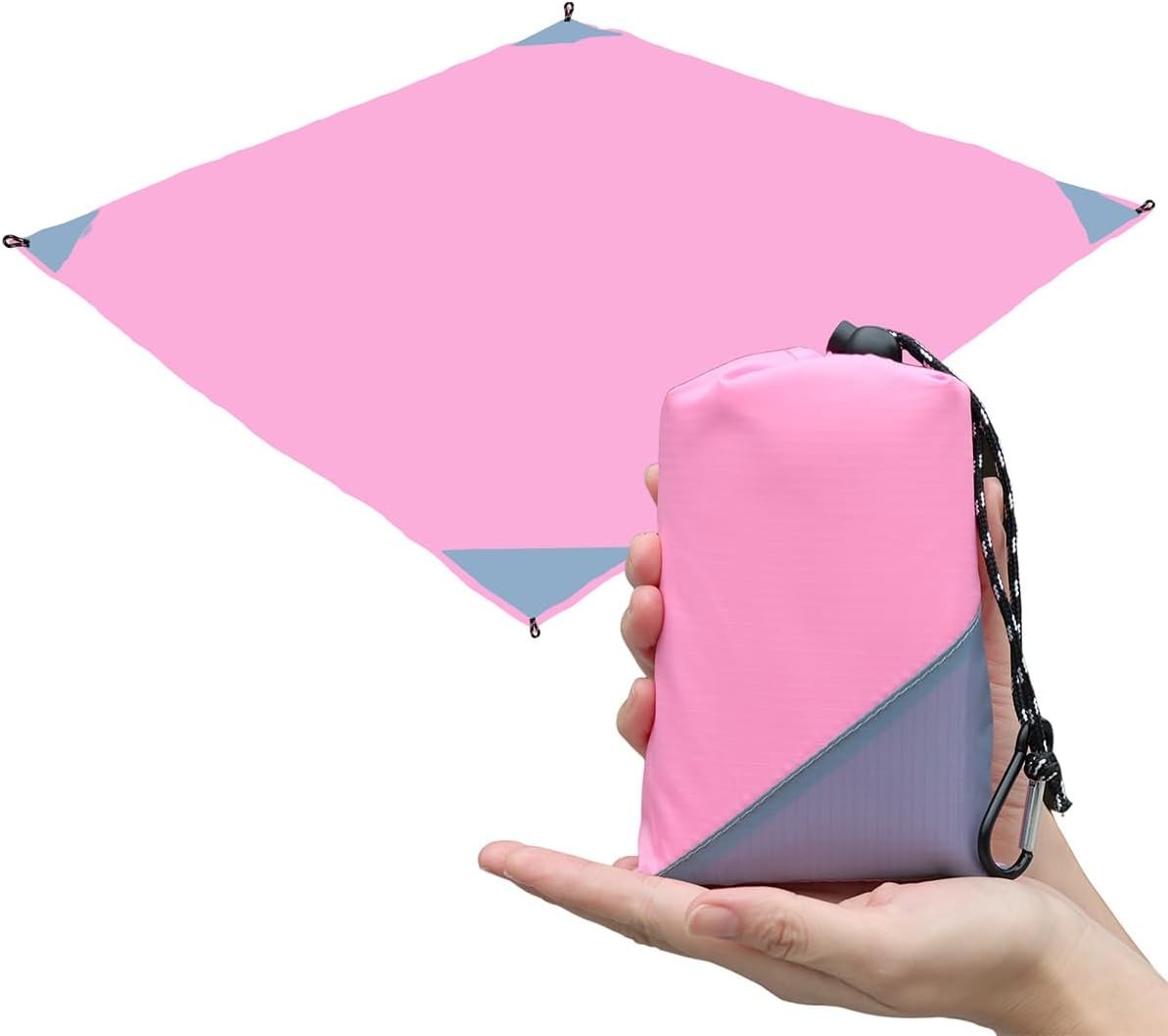 Orga’Neat Pocket Picnic Blanket, Compact Lightweight Tarp for Camping | Foldable, Easy to Carry, Water Resistant Sandproof Washable Quick Dry Mat for Beach, Festival, Travel, Outdoor Recreation