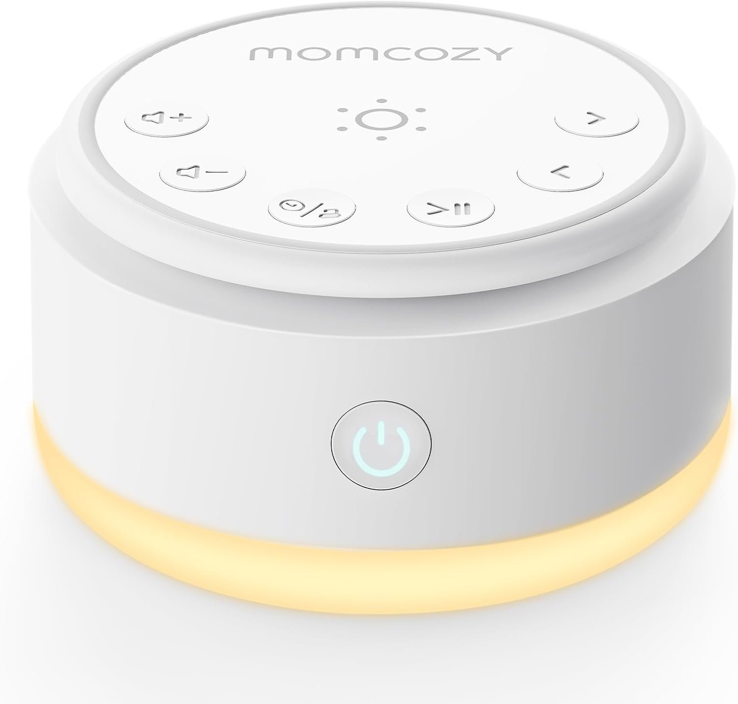 Momcozy Sound Machine for Baby-20 Soothing Sounds & Touch Warm Light Portable White Noise for Kids & Adults for Sleeping Timer and Memory | Ideal Travel Companion & Nursery Must-Have | 20 Soothing Sounds, Portable White Noise Machine for Sleeping, Timer and Memory, Travel Companion & Nursery Must-Have, White