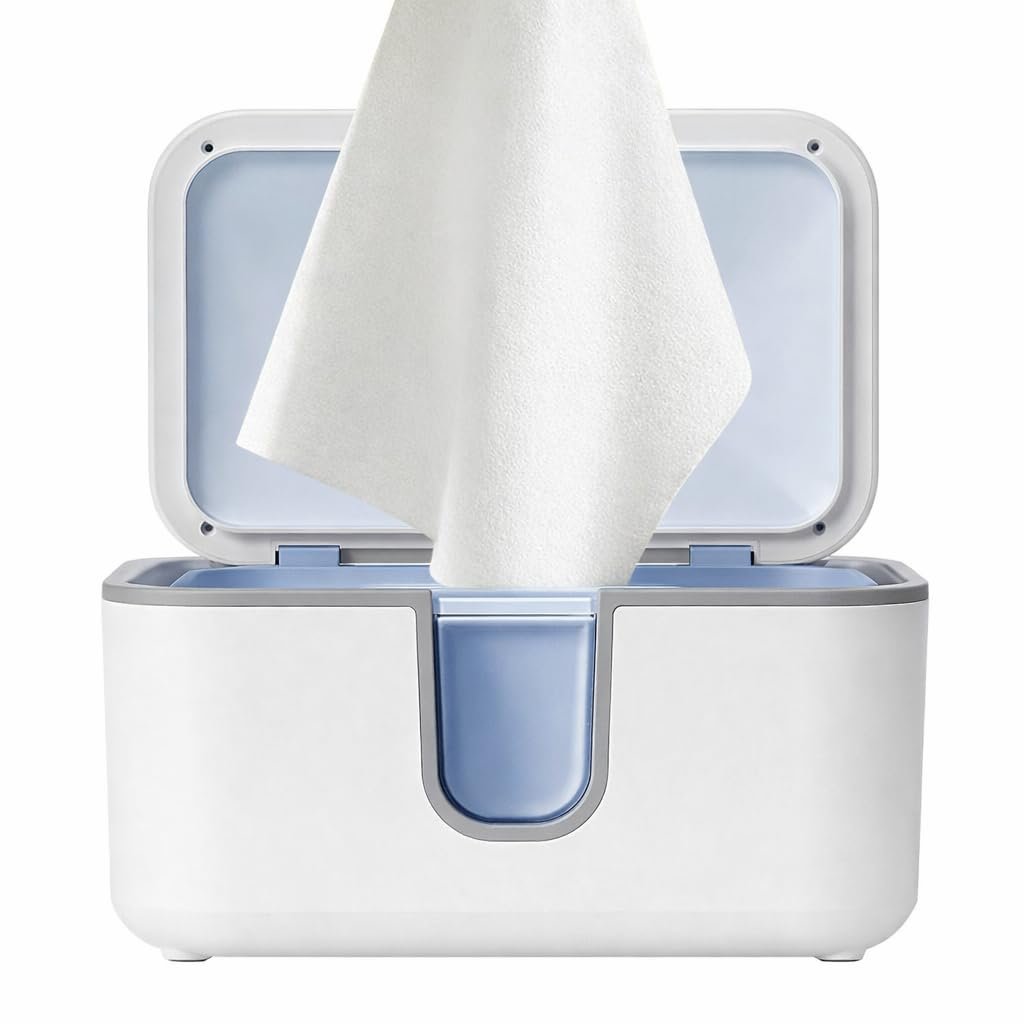 Wet Wipes Heater,Baby Wipe Warmer and Baby Wet Wipes Dispenser Large Capacity with Night Light and View Window Fast and Even Heating Diaper Wipe Warmer