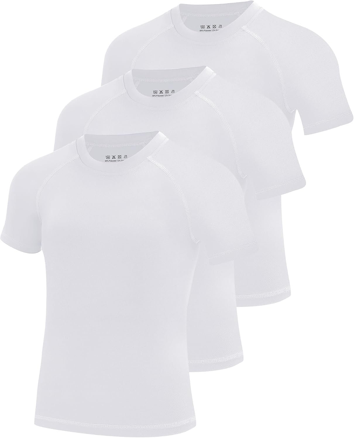 Blueleaf Boys Compression Shirt Short Sleeve Youth Basketball Football Undershirt Kids Quick Dry Athletic Base Layer T-Shirt