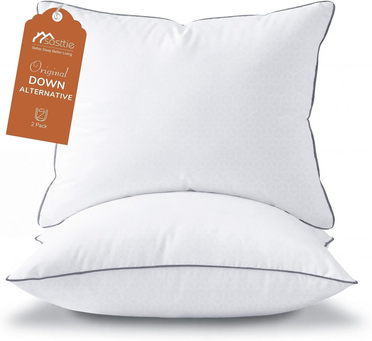 Sasttie Toddler Pillow Inserts Set of 2, 3 Year Old to 5, 13×18 Baby Pillows for Sleeping, Travel, School – CPC and Oeko-Tex Certified Down Alternative Plump Filling – Machine Washable, 2 Pack