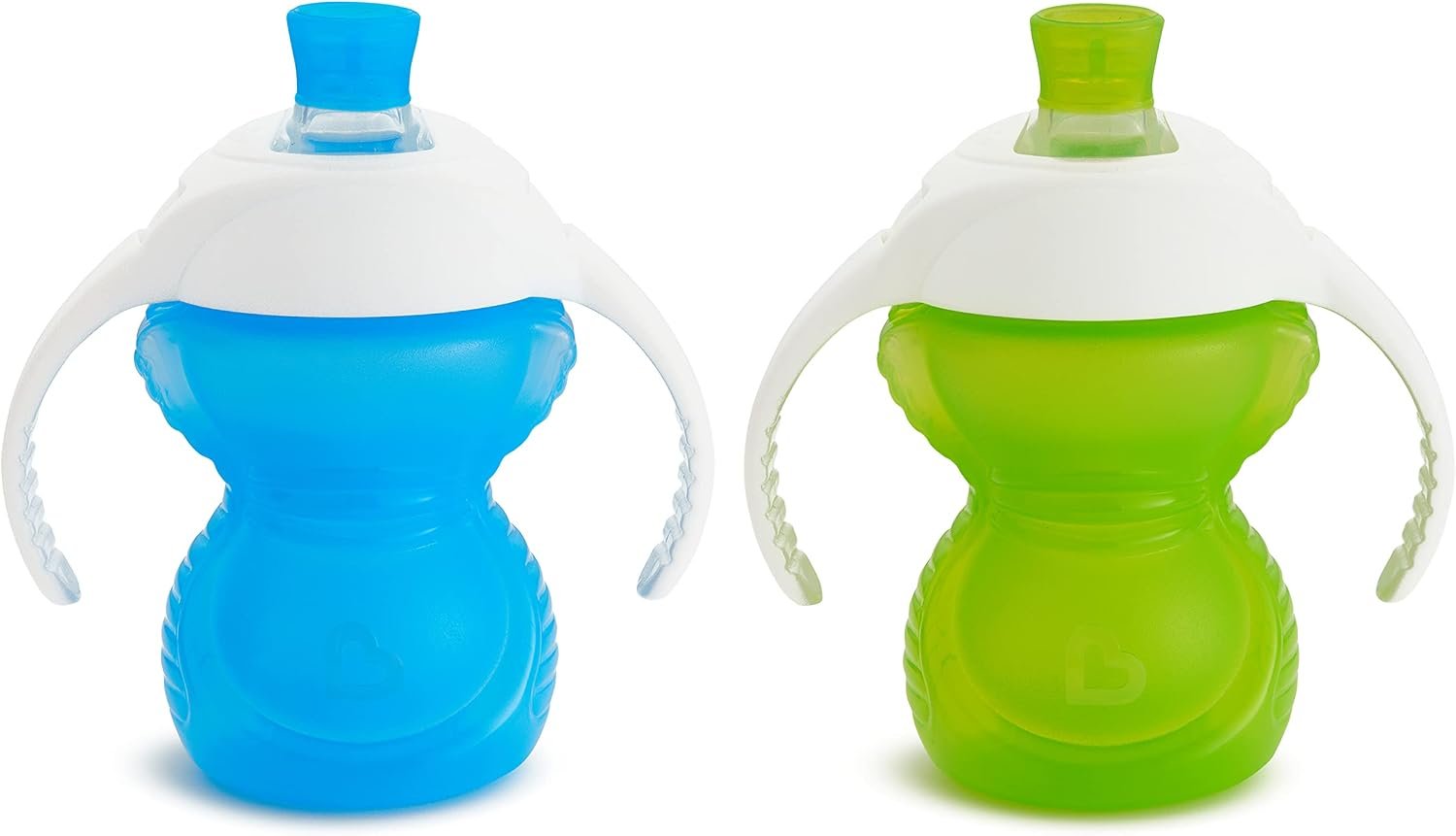 Munchkin® Click Lock™ Bite Proof Trainer Cup, Plastic, 7 Ounce, 2 Pack, Blue/Green