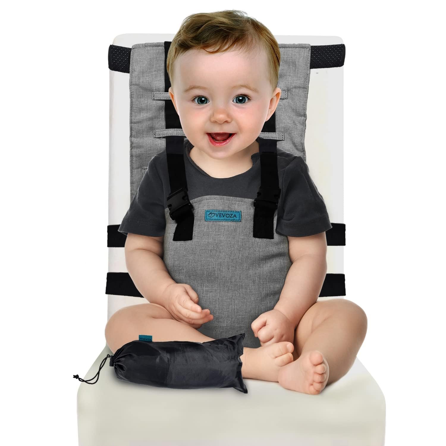 Compact Travel High Chair | Portable High Chair for Baby | Baby Travel Essential Harness Seat | Must Haves for Vacations, Restaurants, Family Visits with Babies | Portable Highchair Seat
