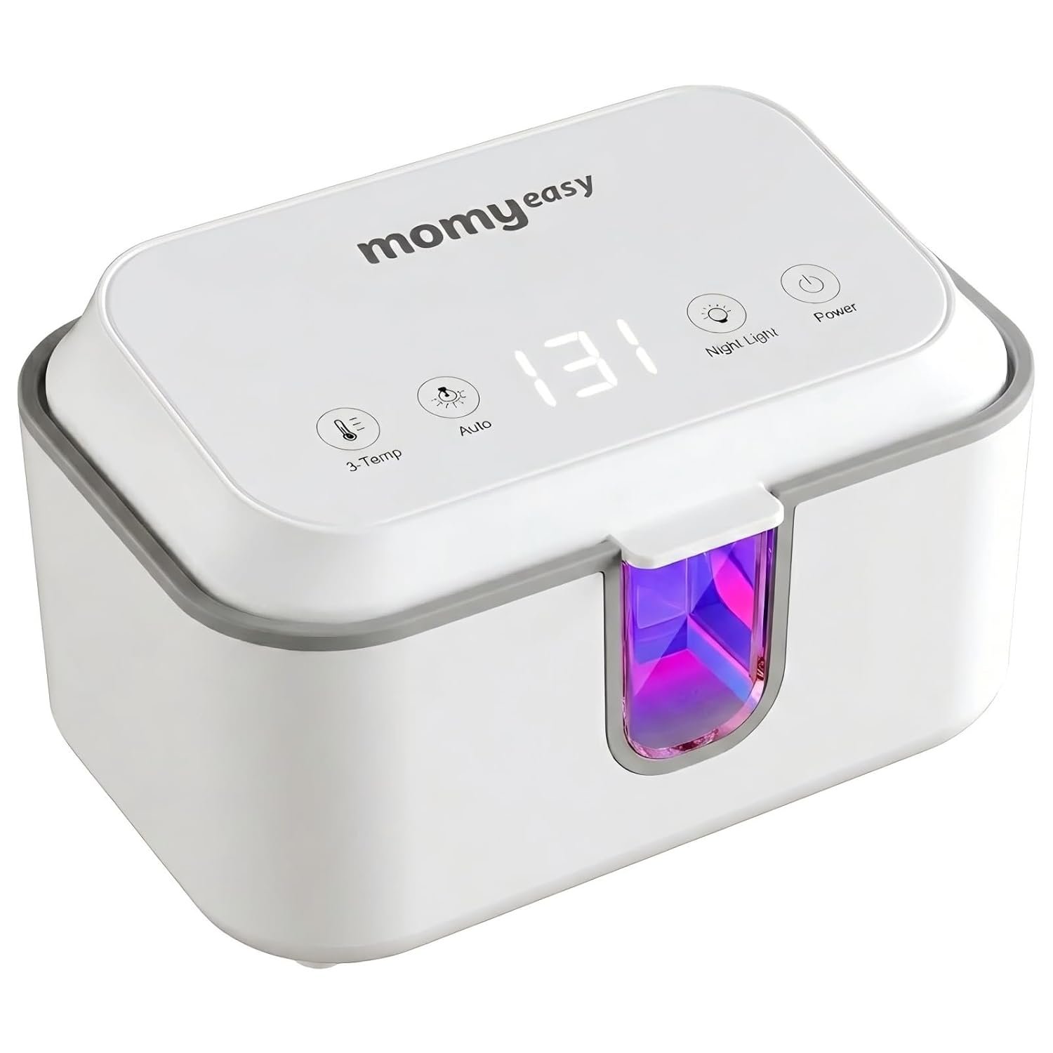 MOMYEASY Baby Wipe Warmer, Large Capacity Wipes Dispenser with 3 Temperature Modes, Even Heating Diaper Wipe Warmer with Night Light, Wipes Warmer for Babies/Adults
