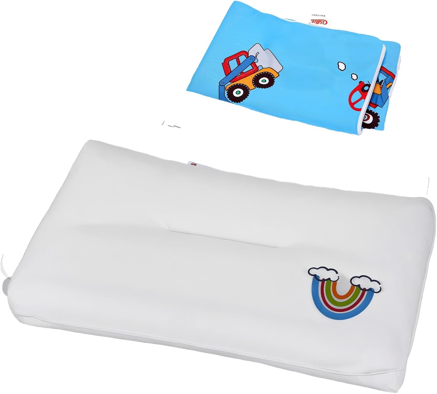 Toddler Pillow for 2,3,4,5 Years Old with Pillowcase-11”x 17”-Machine Washable Soft Hypoallergenic Cotton Kids Pillows,Small Toddler Pillow for Sleeping,Travel,Crib Bed,Nap,Daycare