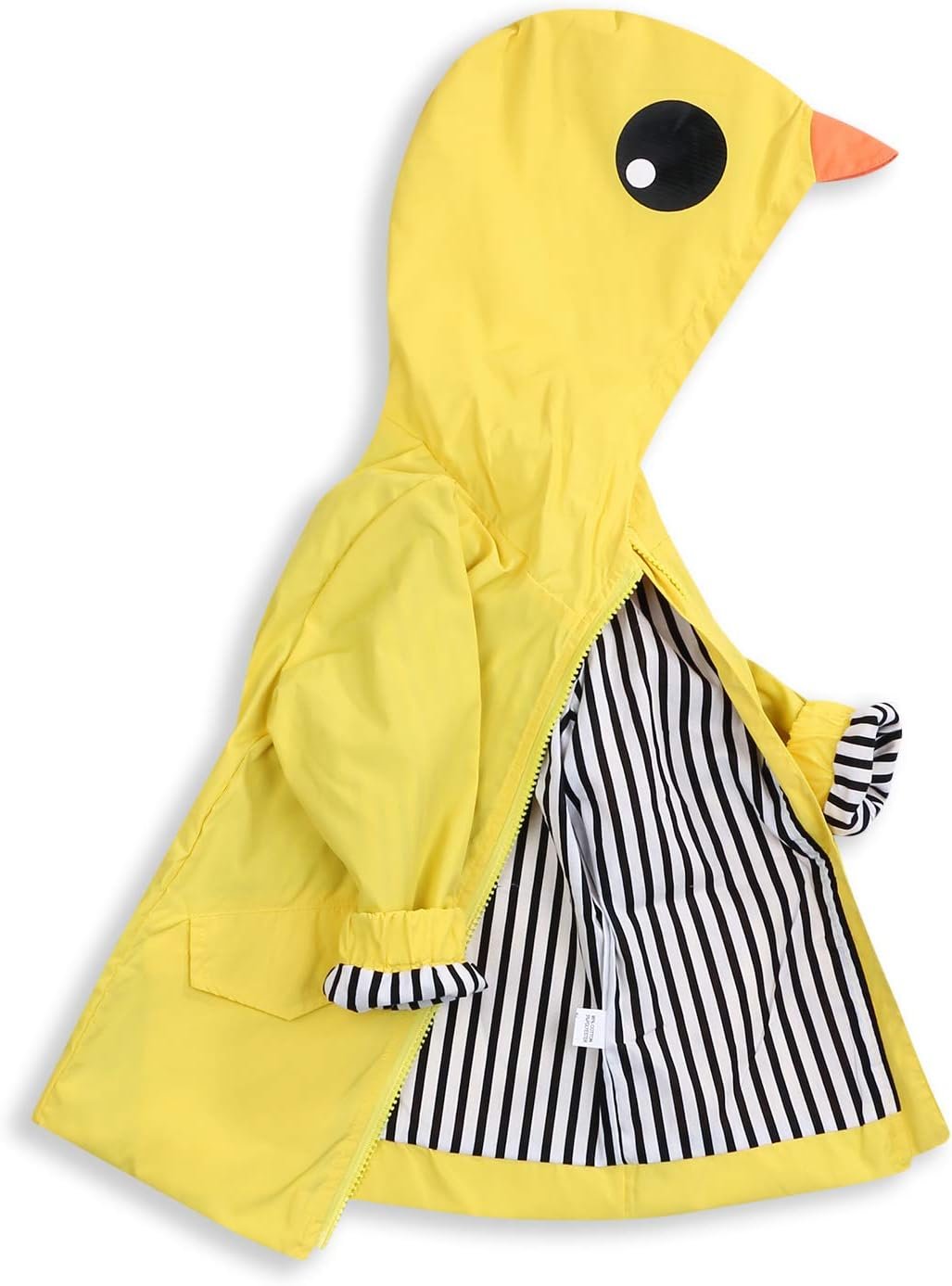 Toddler Baby Boy Girl Duck Raincoat Cute Cartoon Hoodie Zipper Coat Outfit