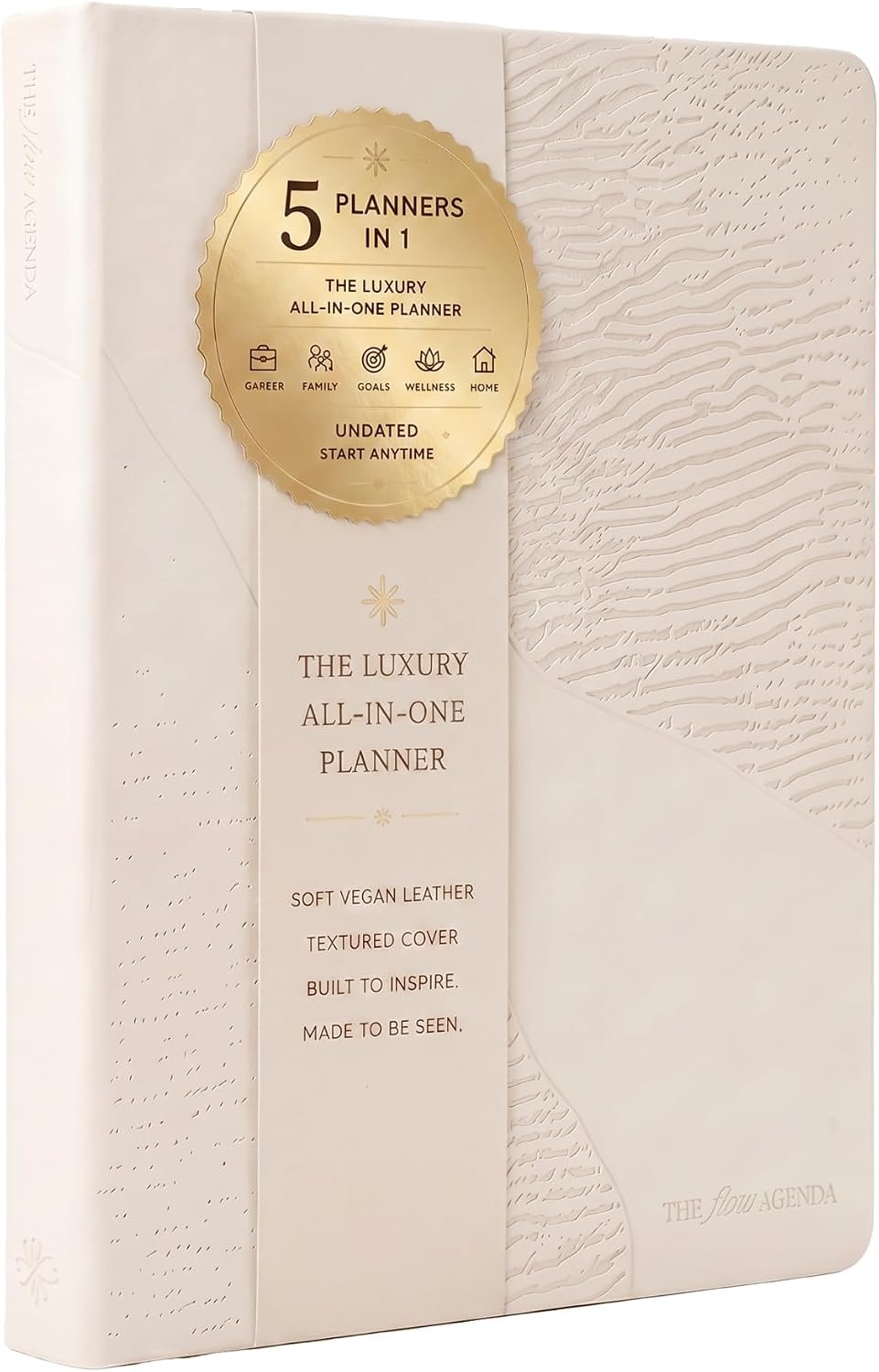 Working Mom Planner | 5-in-1 Undated Weekly, Goal, Productivity & Self-Care Planner for Women & Moms (Crème)