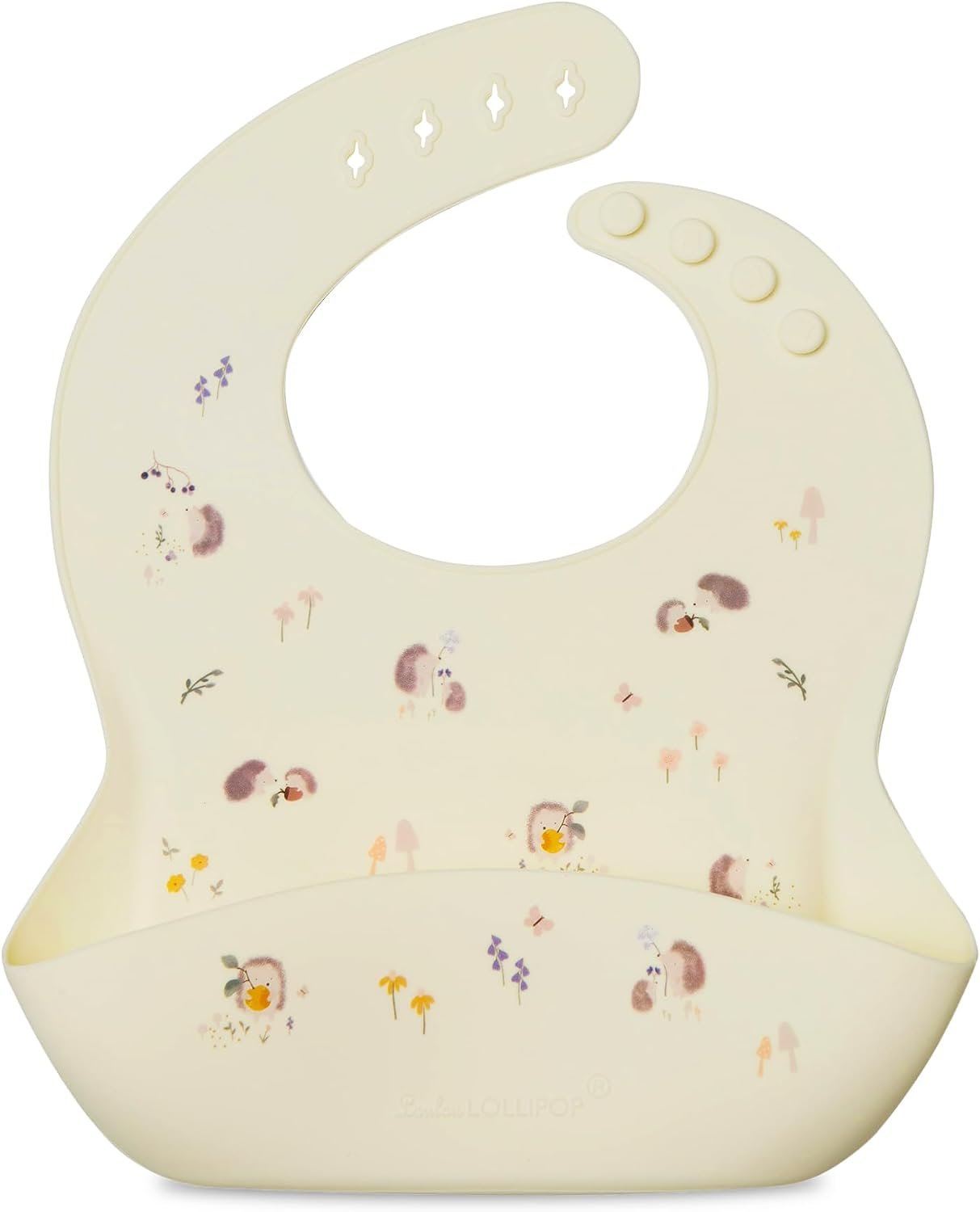 Loulou Lollipop Soft, Waterproof Silicone Feeding Bib for Babies and Toddlers
