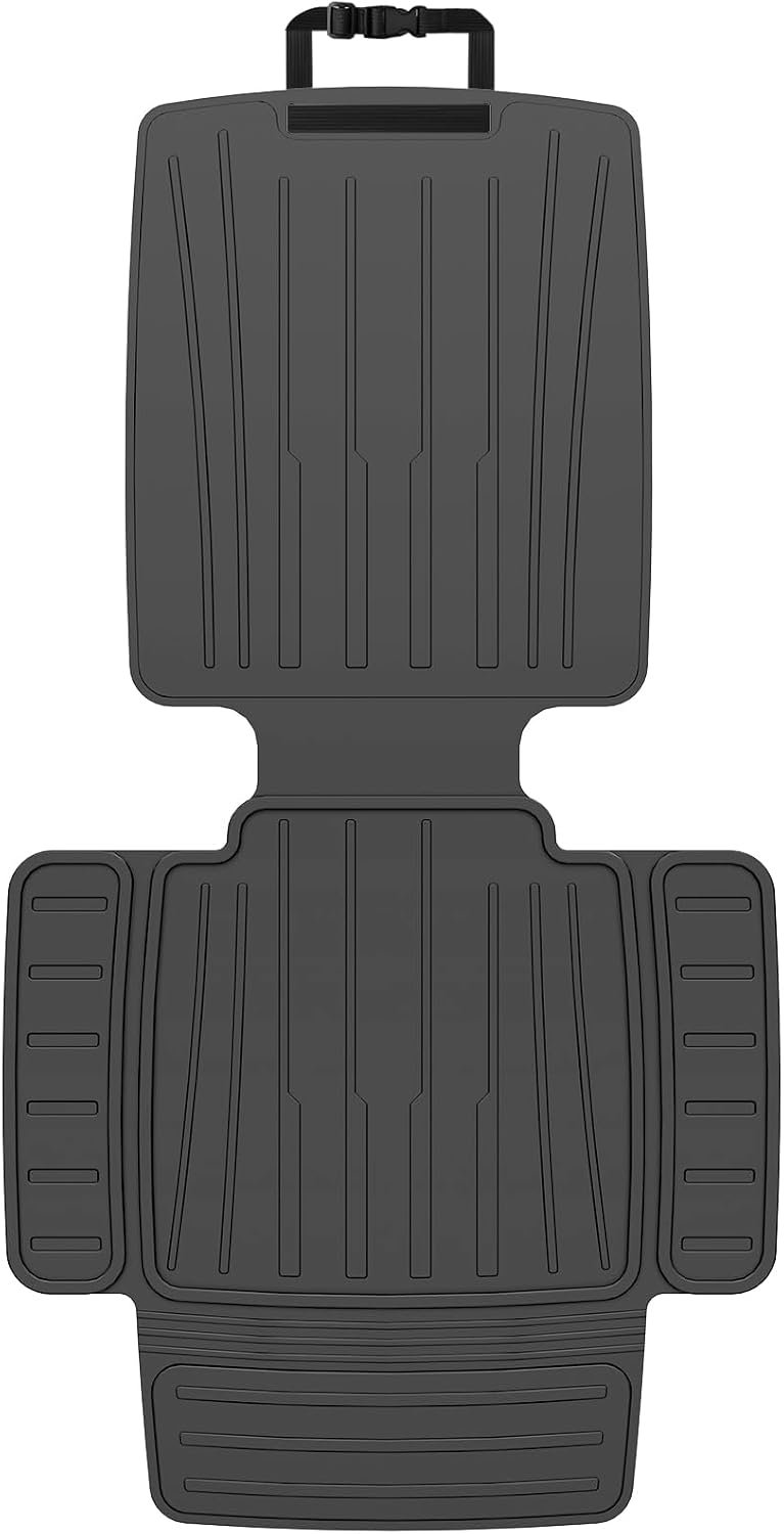 insefocc Car Seat Protector for Child Car Seat，TPE Waterproof & Anti-Slip （No Imprints）,carseat Protector car seat Cover Universal Fit for Baby & Pet Use, BPA-Free（Black -1 PC）