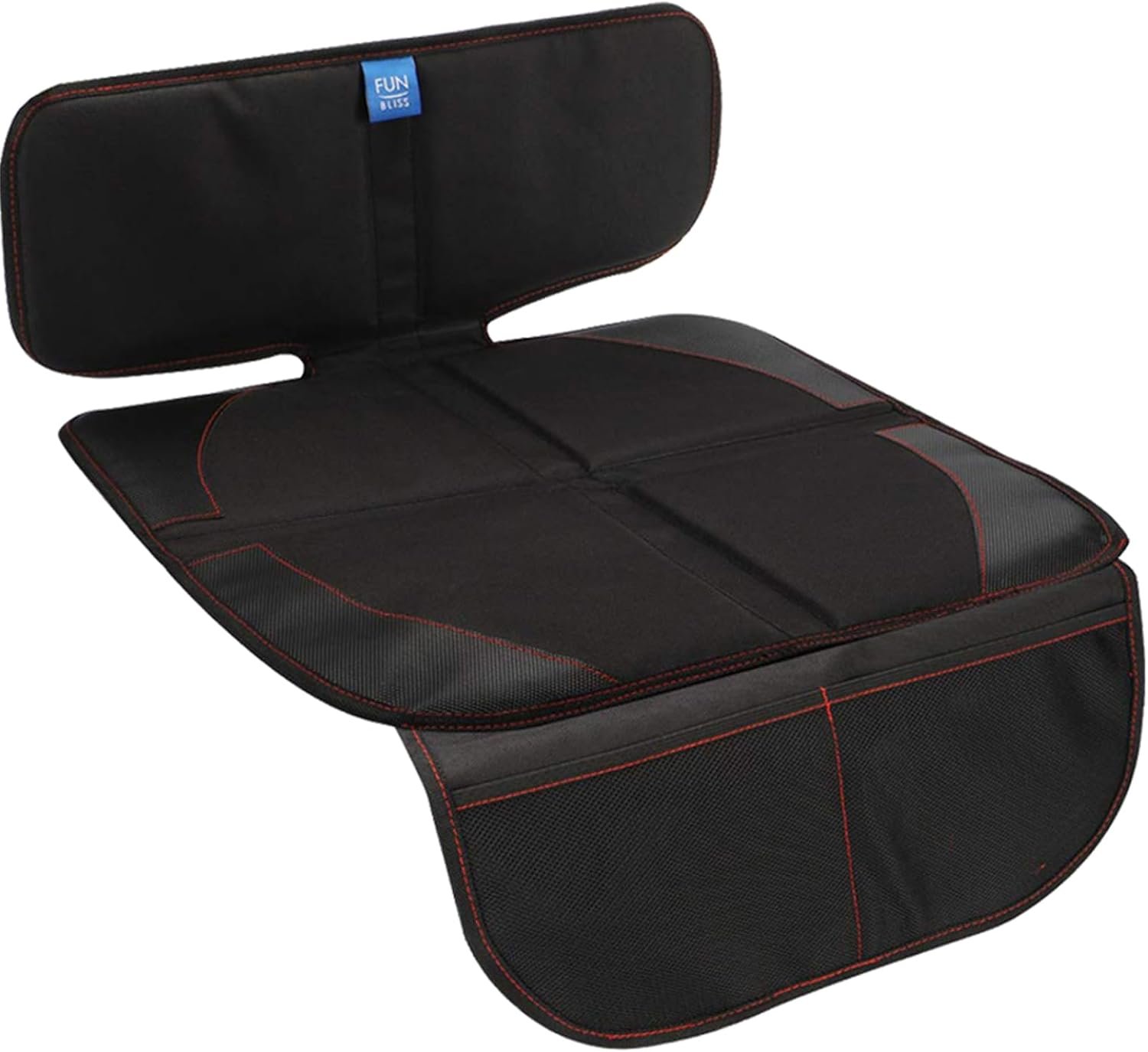 funbliss Car Seat Protector for Child Car Seat | Auto Seat Cover Mat, Thickest Padding, Protects Leather & Fabric Upholstery, PVC Leather Reinforced Corners