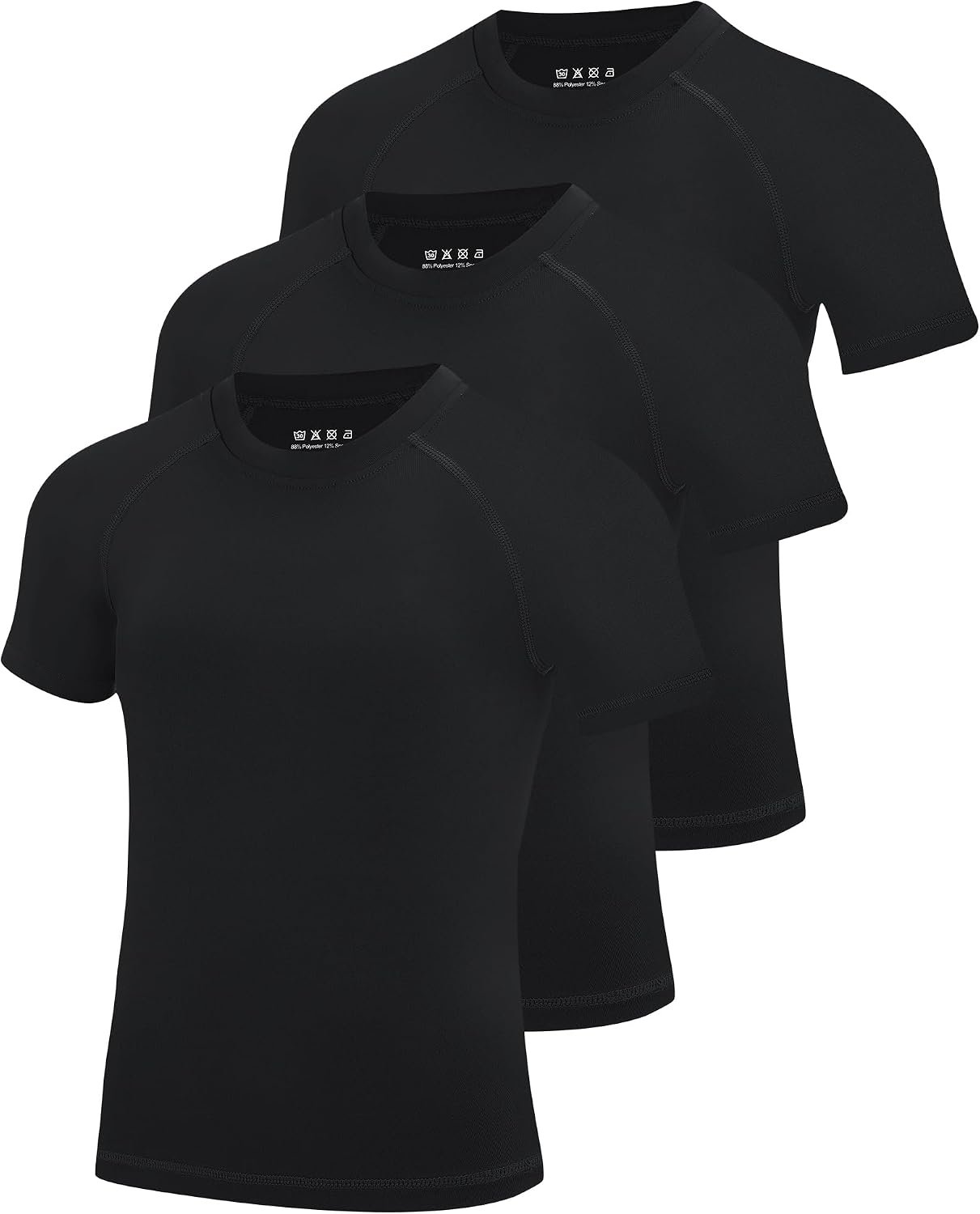 Blueleaf Boys Compression Shirt Short Sleeve Youth Basketball Football Undershirt Kids Quick Dry Athletic Base Layer T-Shirt