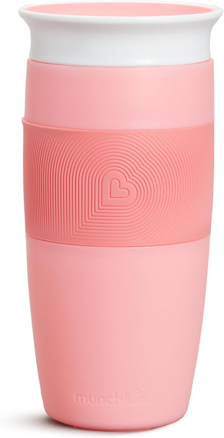 Munchkin Sippy Cup for Toddlers, Miracle 360 Cup, 14 Ounce, Pink