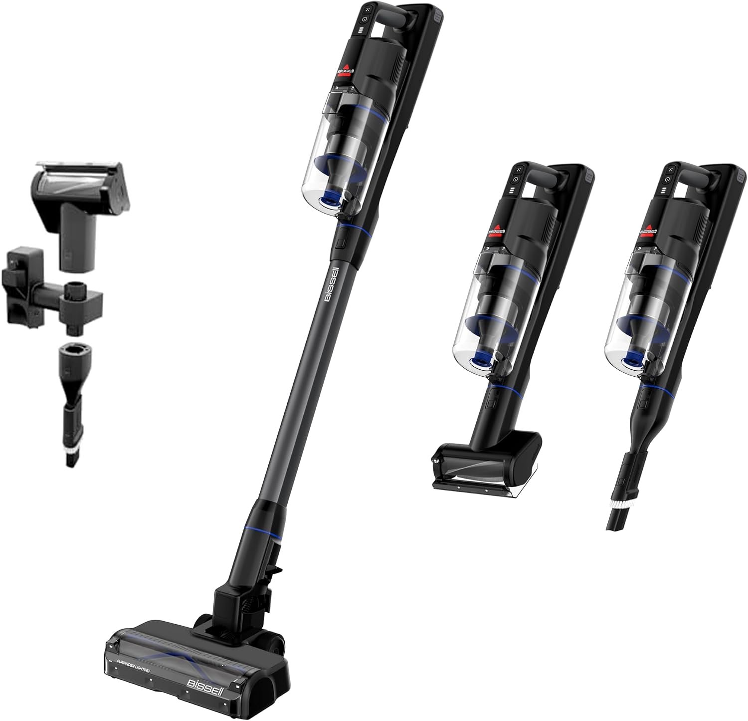 Bissell PowerClean FurGuard 280W Self-Standing Cordless Vacuum, 4039 | Self-cleaning brush roll; wall mount; removable battery; upholstery tool; 280W strong suction