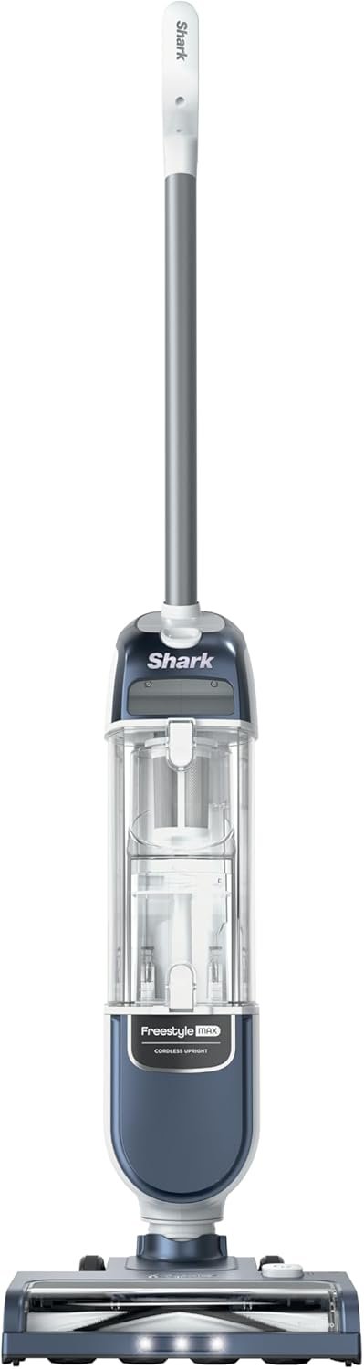 Shark Freestyle Max Cordless Upright Vacuum, Nordic Blue, SV2002 | Multi-Surface Cleaning, Lightweight, Easy Maintenance, Large Dust Cup, 2-Speed Brushroll, LED Headlights