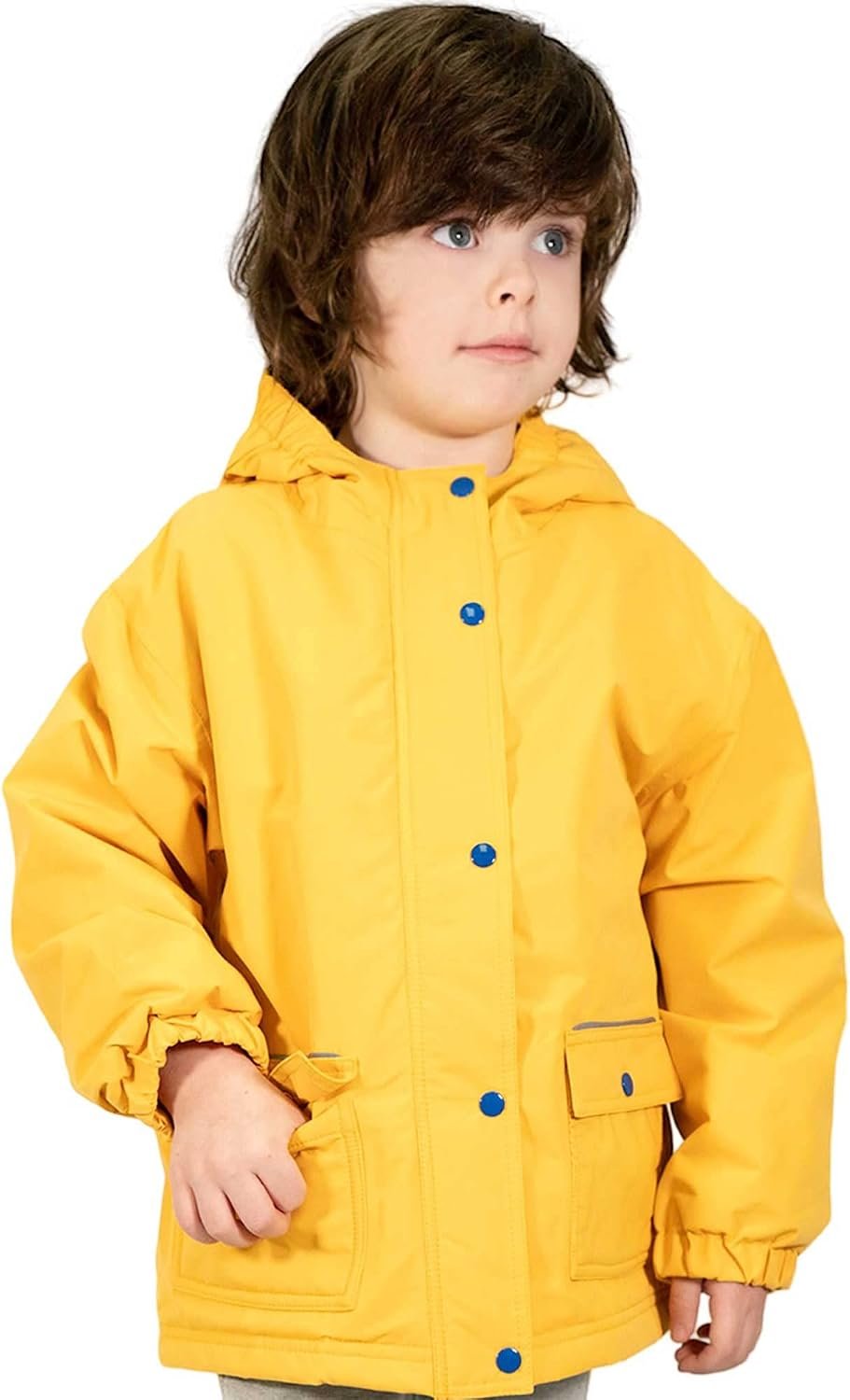 JAN & JUL Waterproof Fleece Lined Rain Jacket, Raincoat for Toddlers and Kids