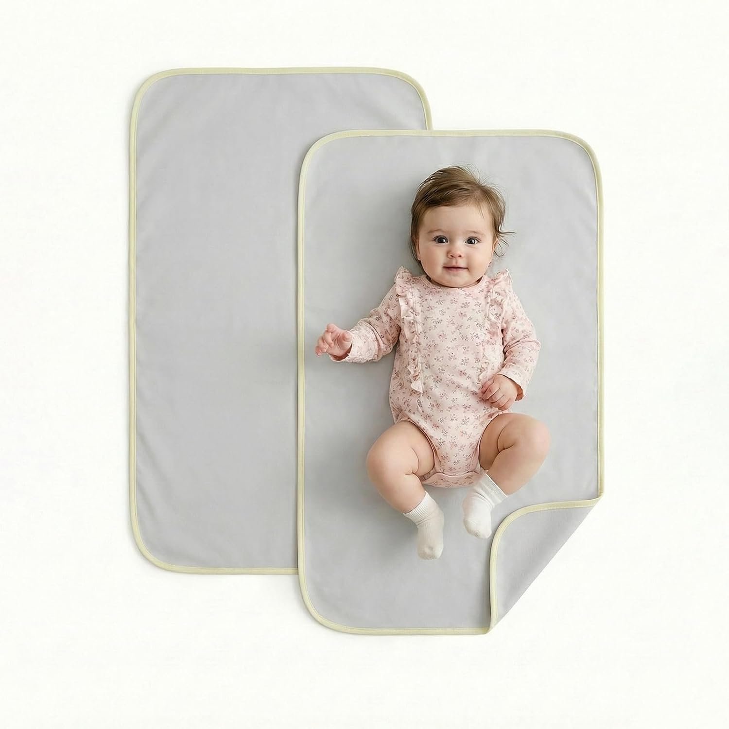 Cotton Baby Diaper Changing Mat | Waterproof & Portable, Foldable, Fits in Diaper Bag, for Travel or Home, 27 x 20 inches
