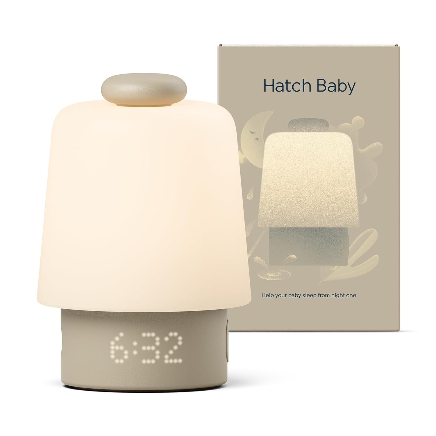 Hatch Baby Sound Machine, Night Light | Hatch Baby (Greige) | Sleep Support | Registry Essential, Routine Builder, Time-to-Rise Alarm Clock, White Noise, Nursery Stories, Toddler Kids (Wi-Fi)