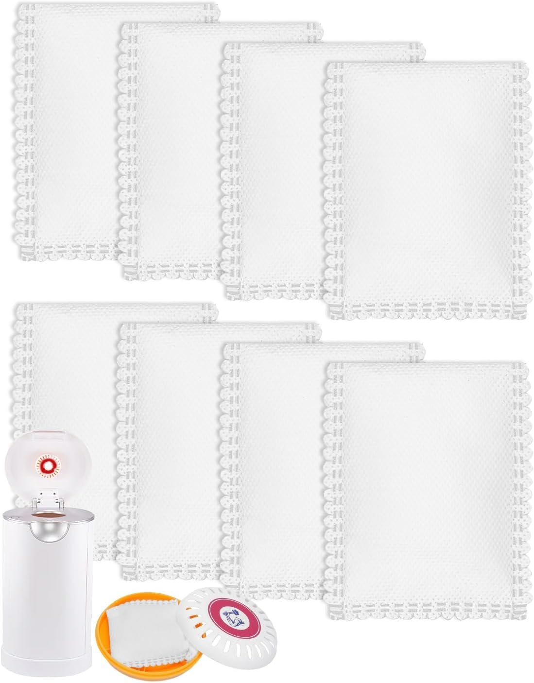 Diaper Pail Deodorizer Odor Absorber | Compatible with Munchkin Arm & Hammer Puck Baking Soda Cartridge, Lavender Scented Diaper Pail Odor Eliminator, 8 Pack (For 3