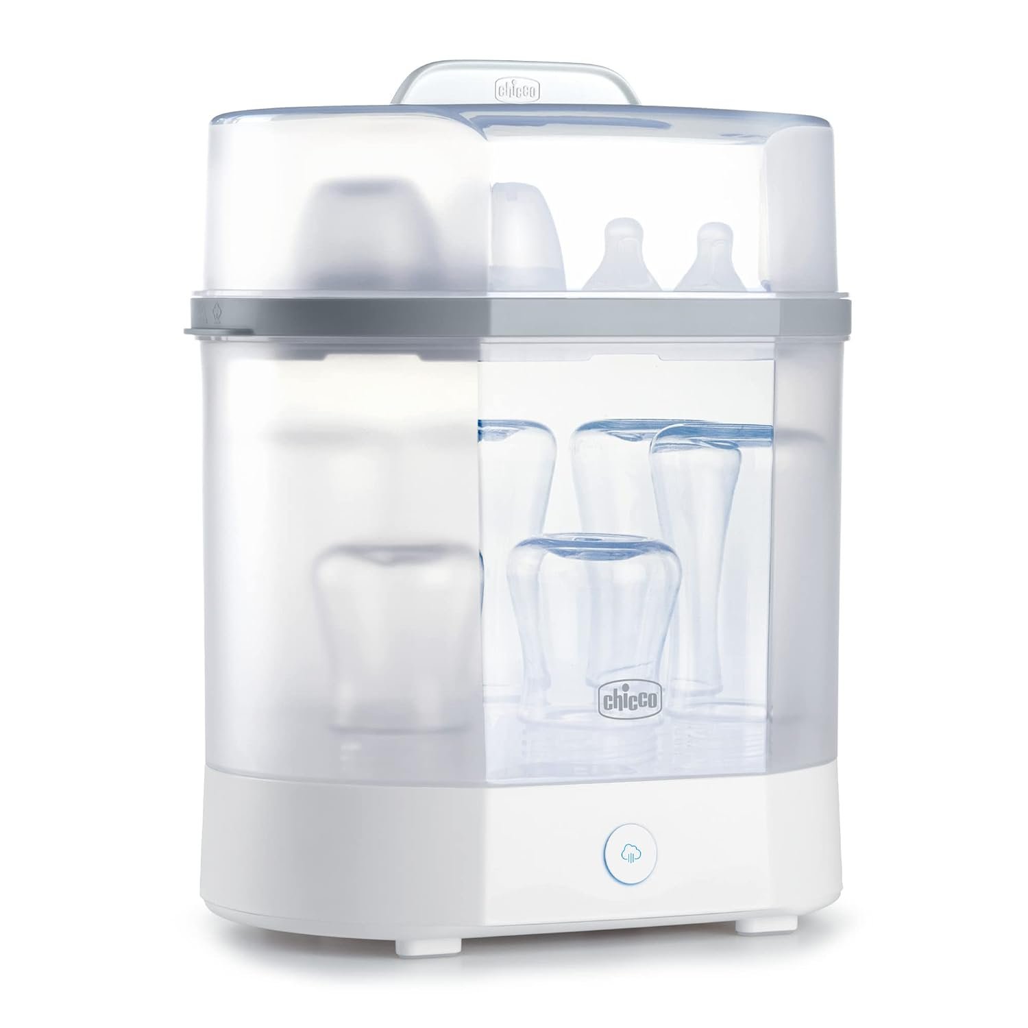 Chicco Baby Bottle Sterilizer, 3-in-1 Electric Steam, Kills 99.9% Germs | Baby bottle sterilizer and washer, countertop, 3-in-1 modular new model, no chemicals, 24hr sterile protection, auto shut-off