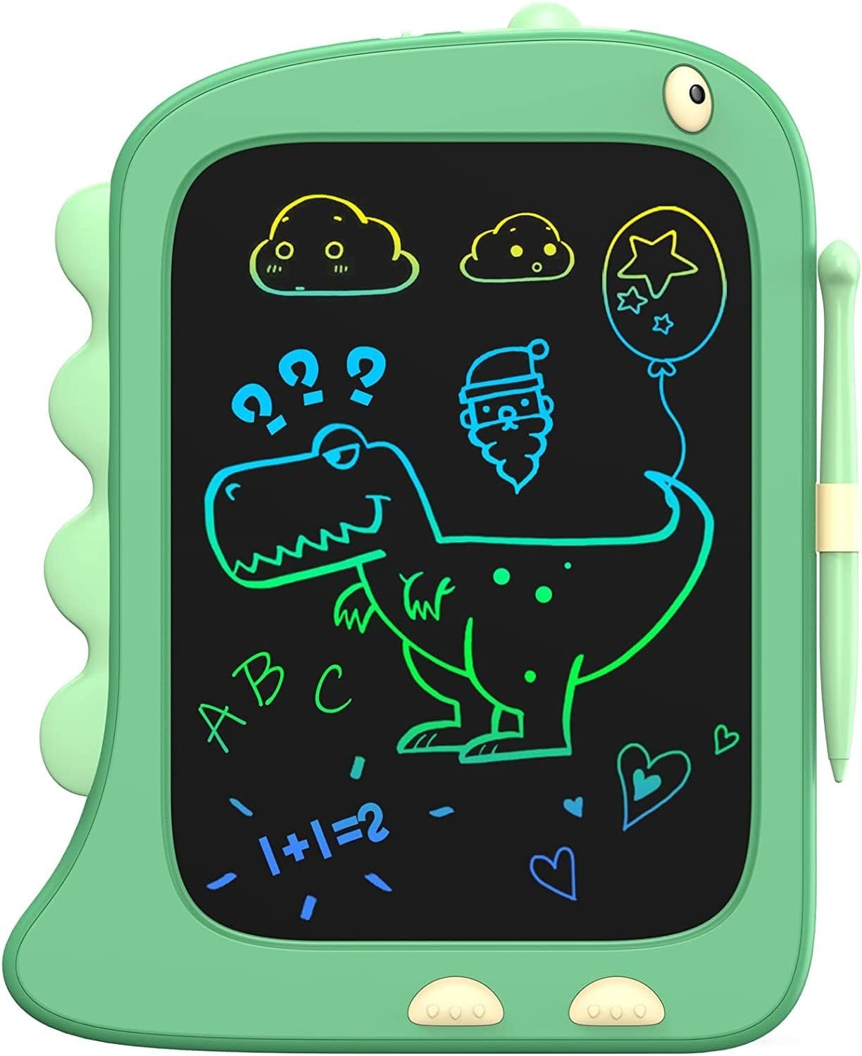 ORSEN 8.5 Inch LCD Doodle Board Tablet Toy – Green Dinosaur Drawing Pad for Kids 2-6 Years Old – Christmas and Birthday Gifts