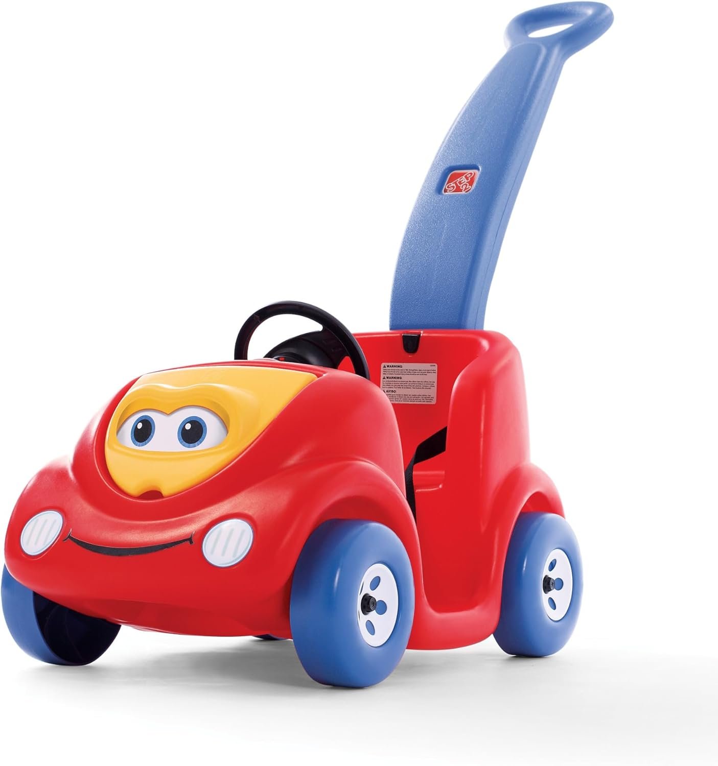 Step2 Push Around Buggy Kids Push Car, Toddler Ride-On Toy with Seat Belt and Horn, Red, Ages 18 Months+