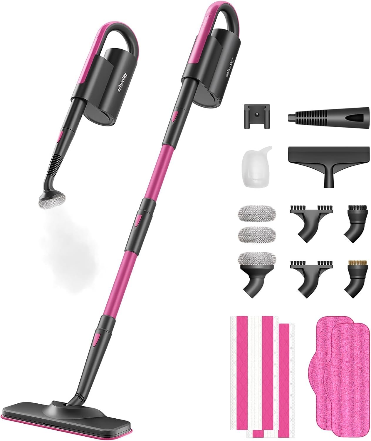 Schenley 19-in-1 Steam Mop for Floor Cleaning with Handheld Steamer | Multi-Surface Cleaning, 15s Heat-Up, 248°F Steam, Hardwood Floors, Tile & Grout, Wall Cleaning, Chemical-Free