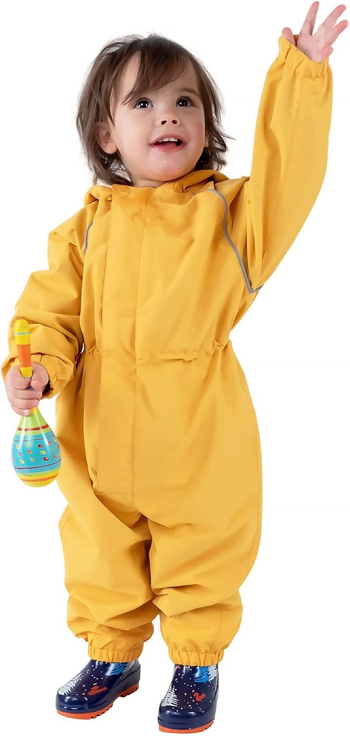 JAN & JUL One-Piece Rain Suit, Waterproof Coveralls for Toddlers and Kids