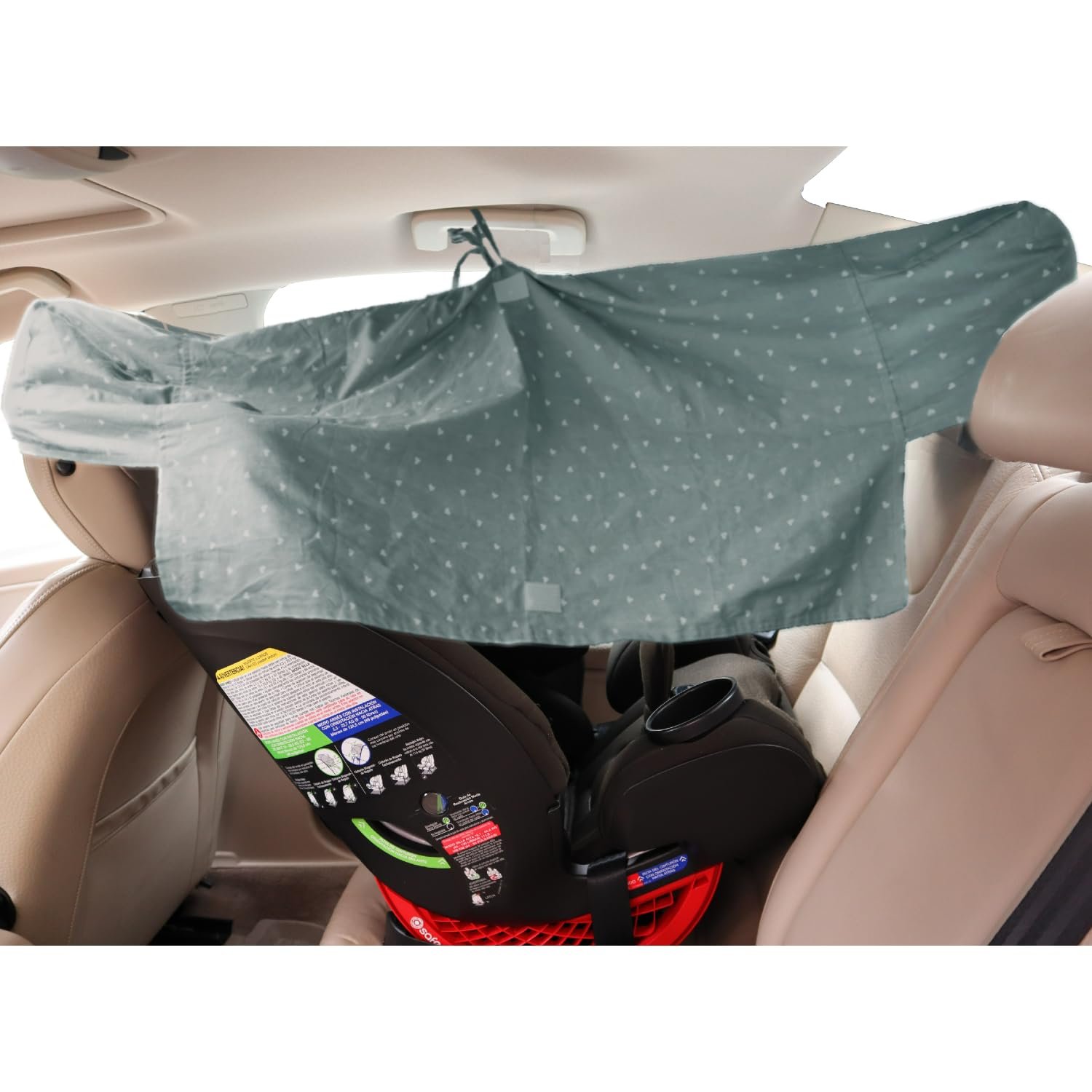 Universal Convertible Car Seat Canopy – Backseat Shade & Sun Shade Visor Extender for Baby & Toddler – Rear & Forward Facing