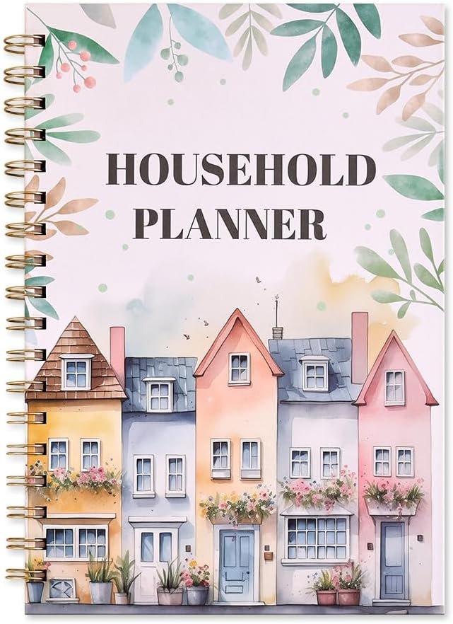 icceemee All-in-One Family planner Organizer & Home Management Binder: Calendar Scheduling, Finance Budget, Meal Planning & Grocery Lists, Cleaning Schedule, Activities & Health Tracker,For Busy Moms & Households