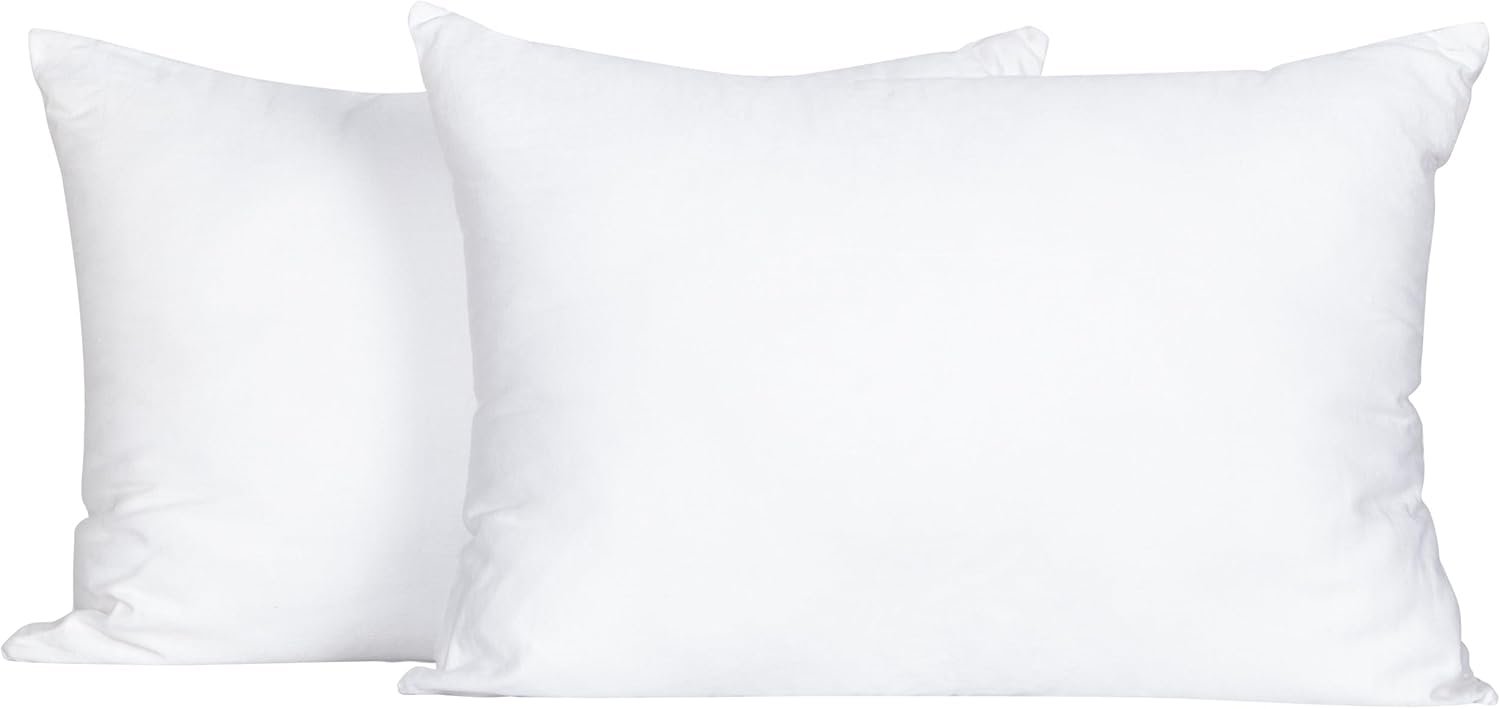 FLXXIE 2 Pack Small Cotton Down Alternative Pillows, Super Soft and Breathable Small Pillows for Sleeping, Travel, 13×18 Inches