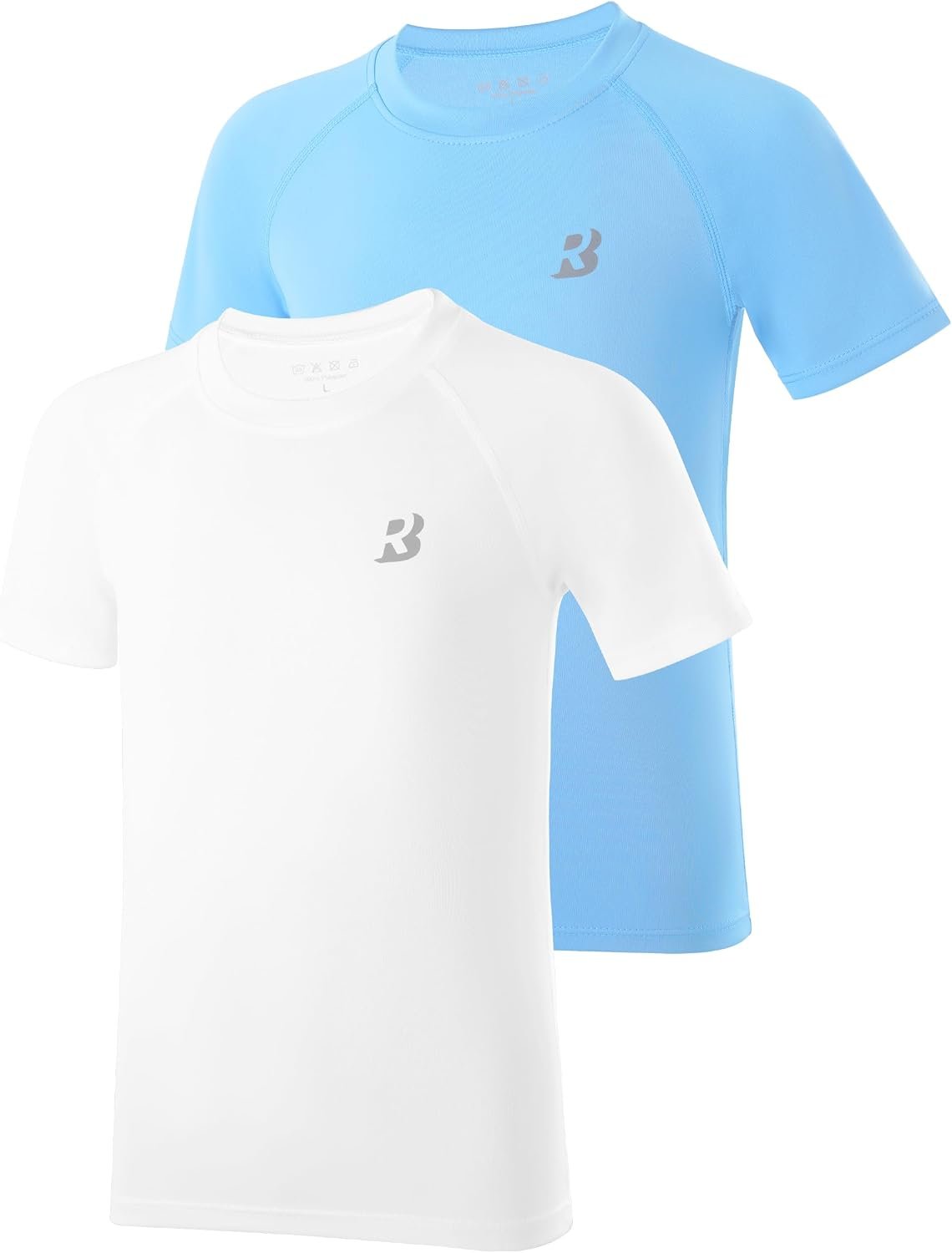 Roadbox Boys Rash Guard Swim Shirt, UPF 50+ Sun Protection Short Sleeve, Quick Dry Rashguard Water Shirt for Kids