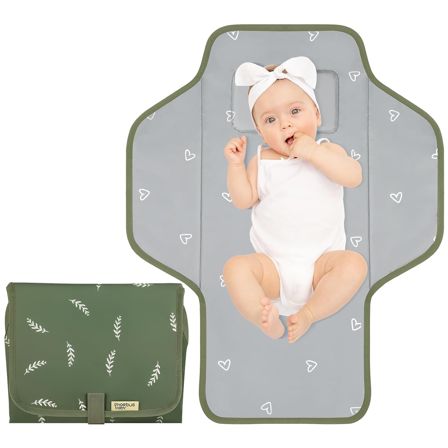 Baby Portable Changing Pad Travel – Waterproof Compact Diaper Changing Mat – Lightweight & Foldable Baby Diaper Changer, Newborn Shower Gifts