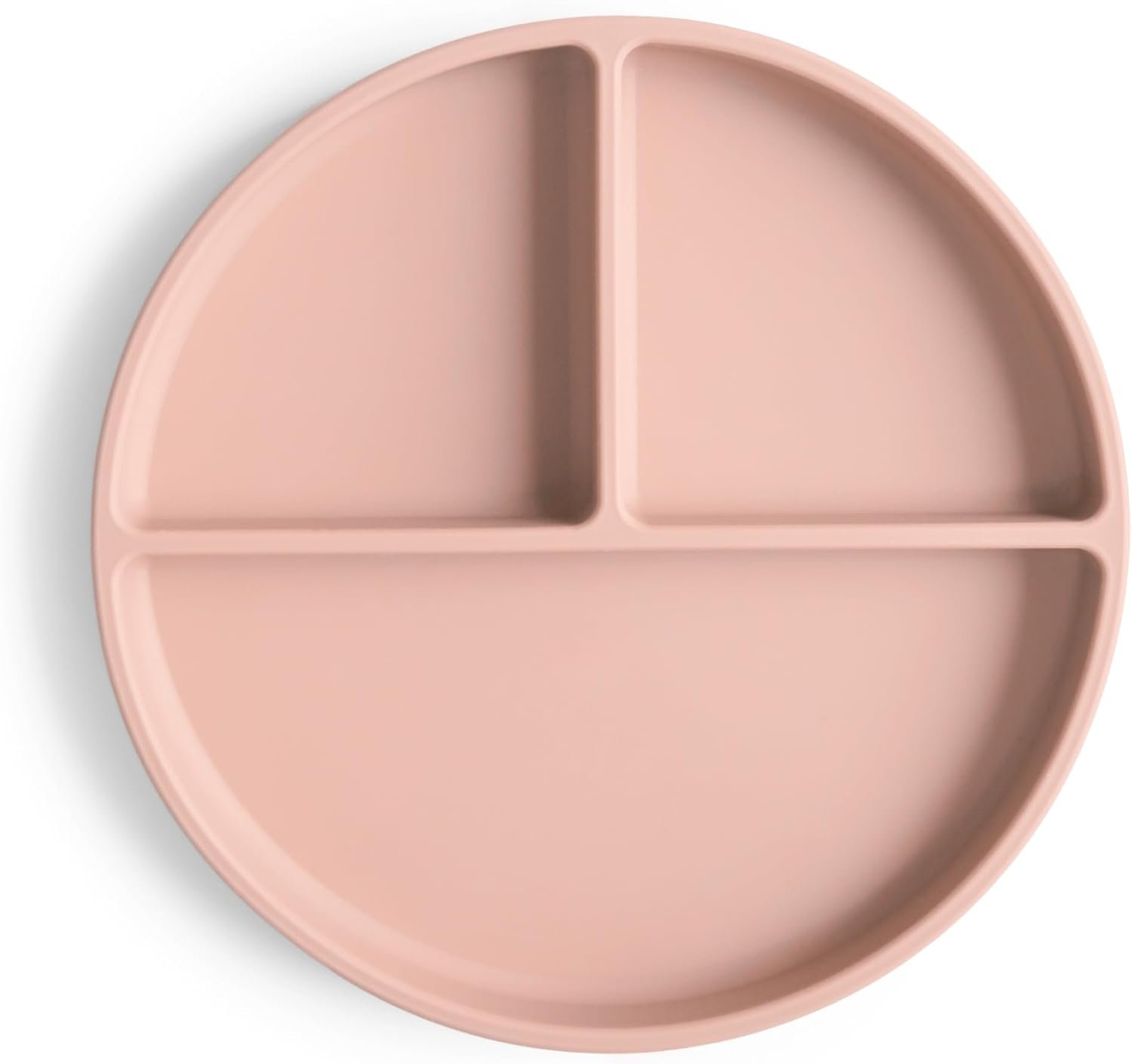 mushie Silicone Suction Plate | BPA-Free Non-Slip Design (Blush)