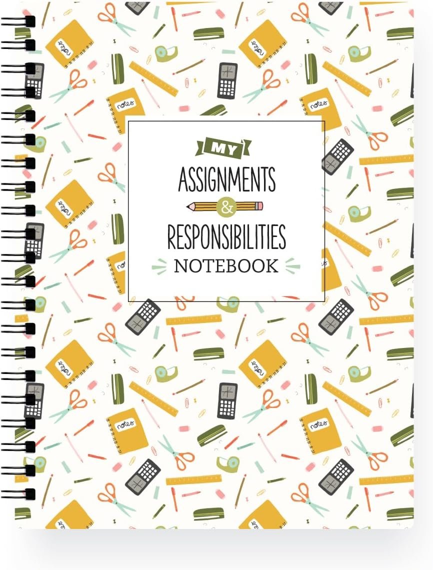 Nuts & Bolts Paper Co Homework Planner for Kids in Elementary, Middle School and High School – Undated Weekly and Daily Pages, Waterproof Cover ADHD Kids Planner Notebook 7″ x 9″ (Multicolor Large)