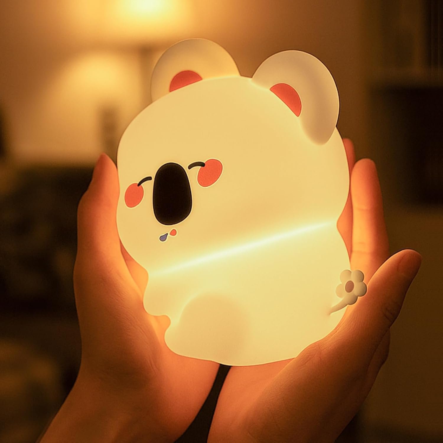 Night Light for Kids Toddler Nursery – Cute Koala Squishy Silicone Baby Lamp for Bedtime Breastfeeding, Rechargeable Portable Touch Pat Nightlight with 3 Brightness & 30-Min Auto-Off Timer
