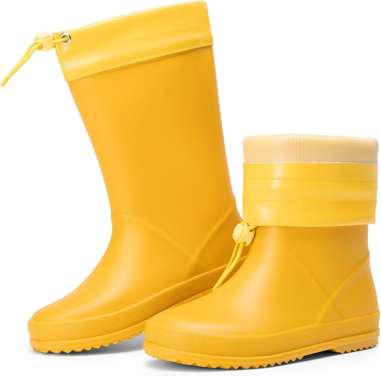 DREAM PAIRS Kids Waterproof Fleece Lined Rain Boots | Lightweight,Non-Slip Outsole,Easy-On,Outdoor Rainy Play,Unisex Boys Girls Toddler