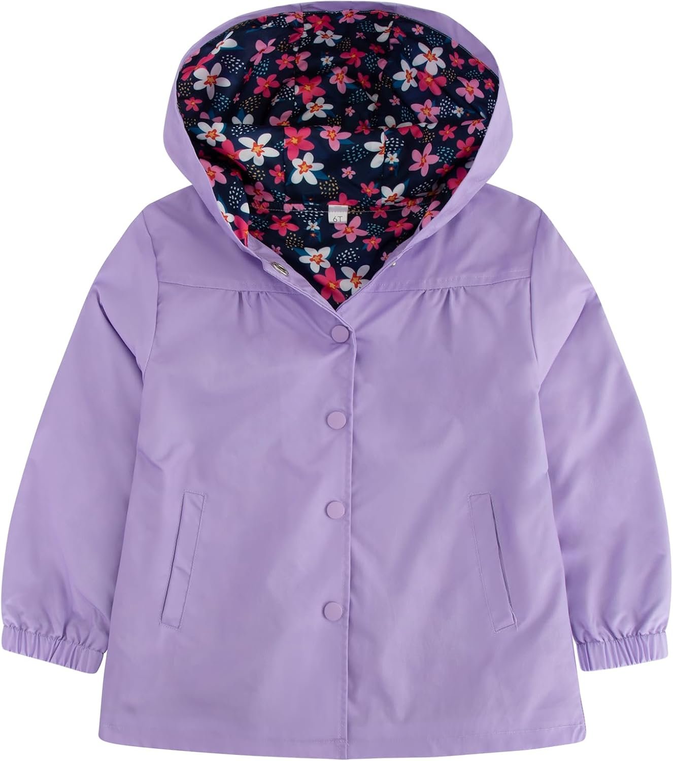 Toddler Rain Jacket Waterproof Hooded Rain Coats for Girls Windbreaker Outwear
