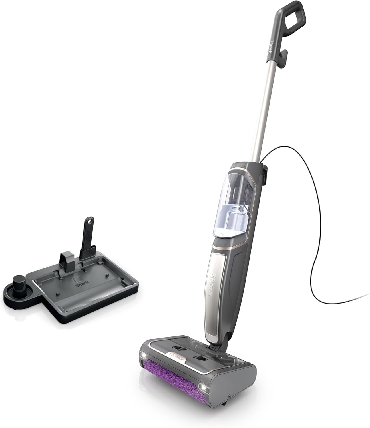 Shark Steam Pickup 3-in-1 Steam Mop for Sealed Hard Floors, SD201 | Picks Up Debris, Deep Scrubs & Steam Sanitizes All At Once, Lightweight Steam Cleaner